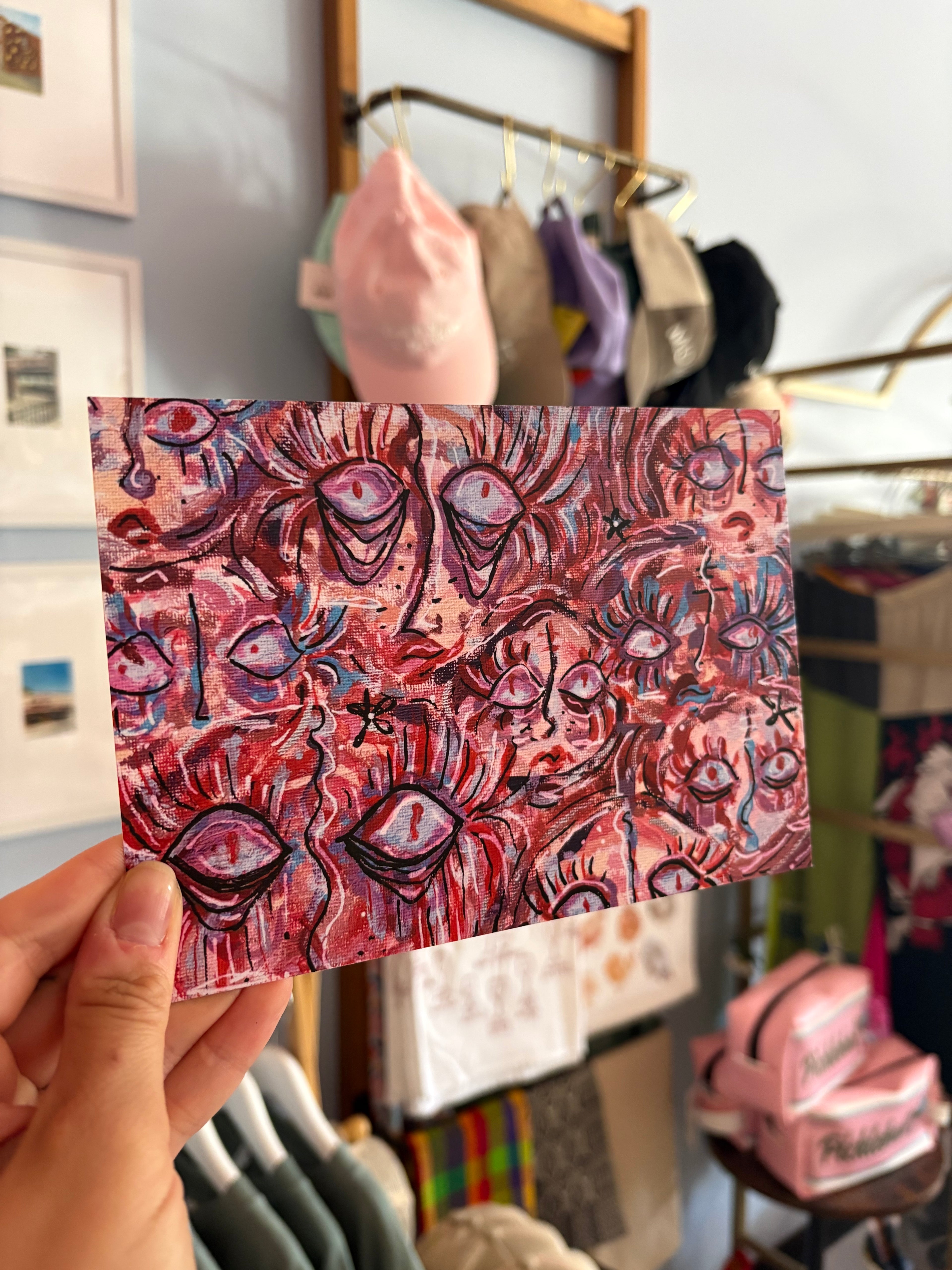 Pink Eyes Print