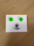 Neon Green Vintage Studs