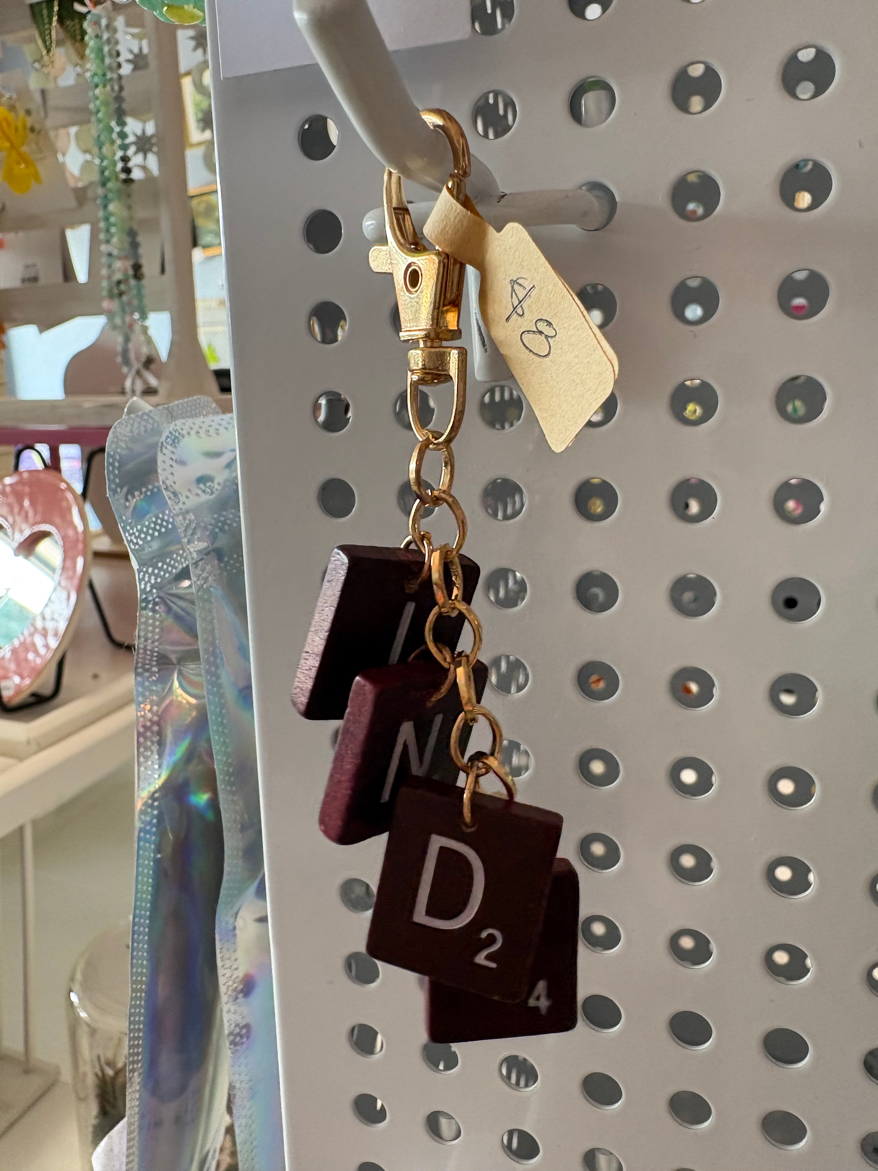 Indy Scrabble Keychain