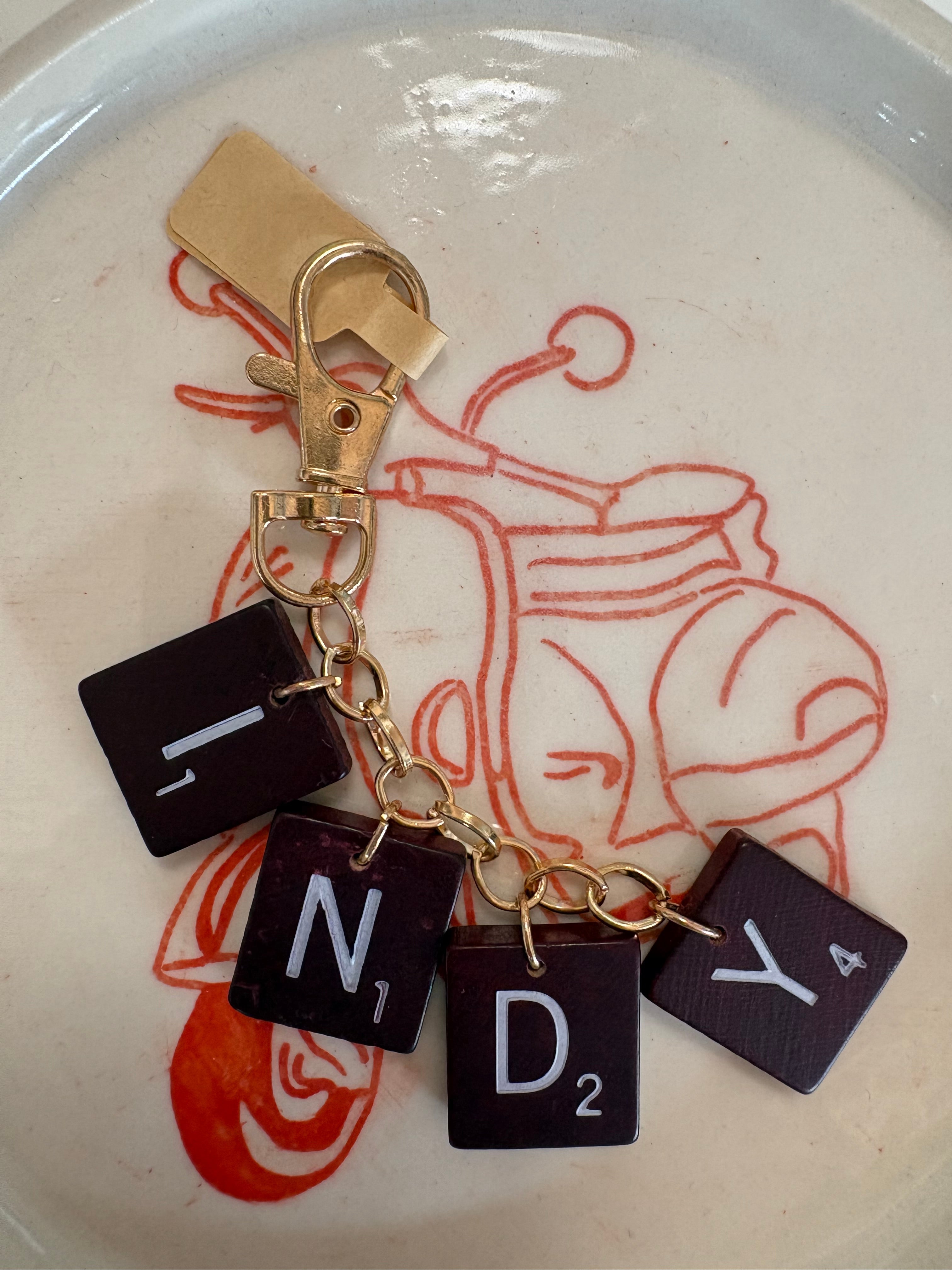 Indy Scrabble Keychain