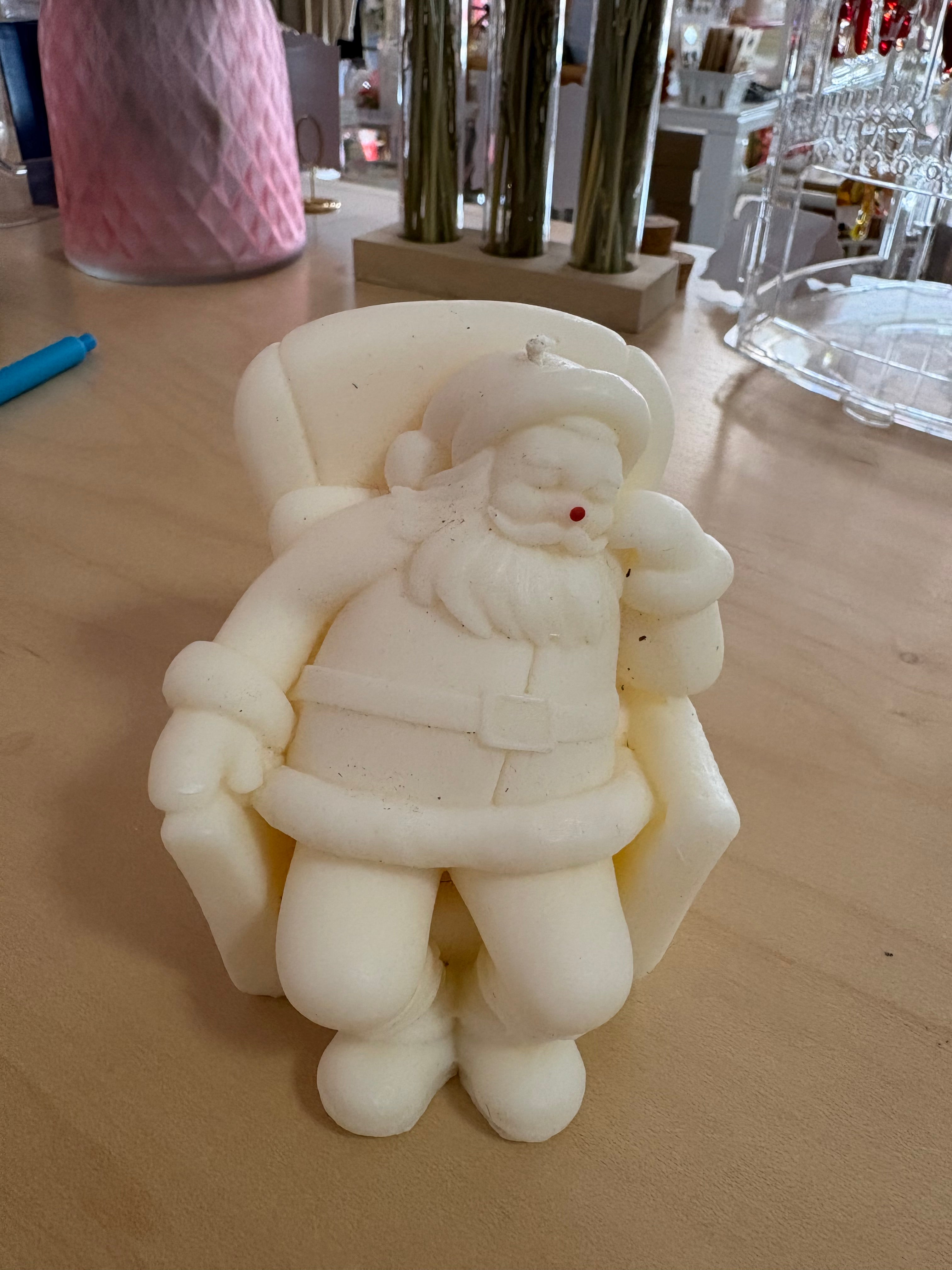 Sleepy Santa Candle