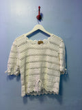 White Crochet Top