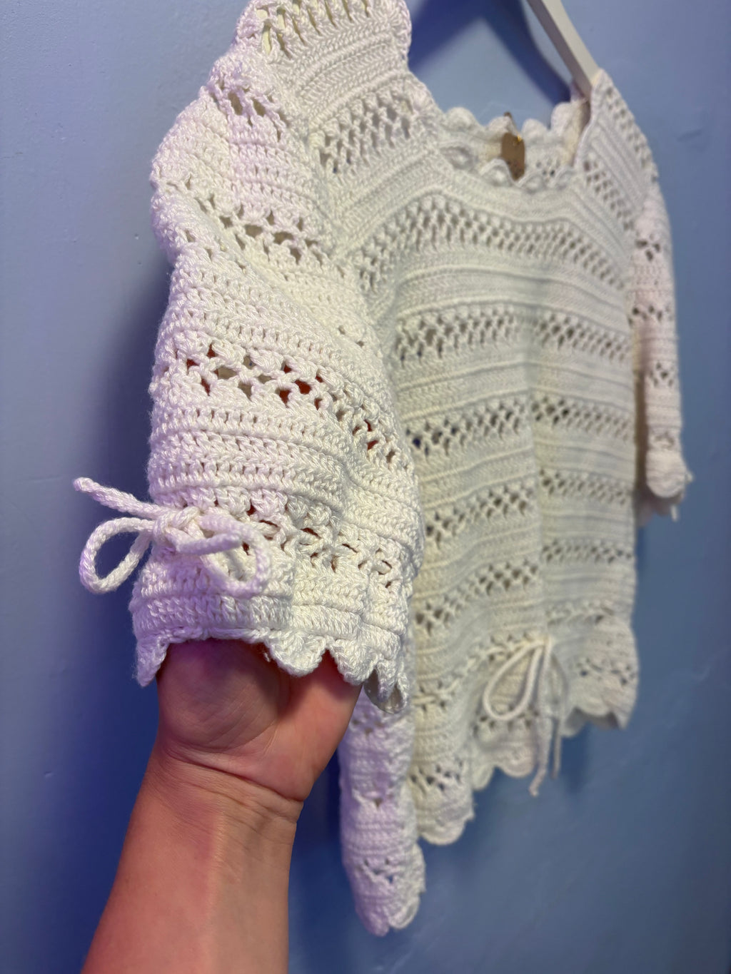 White Crochet Top