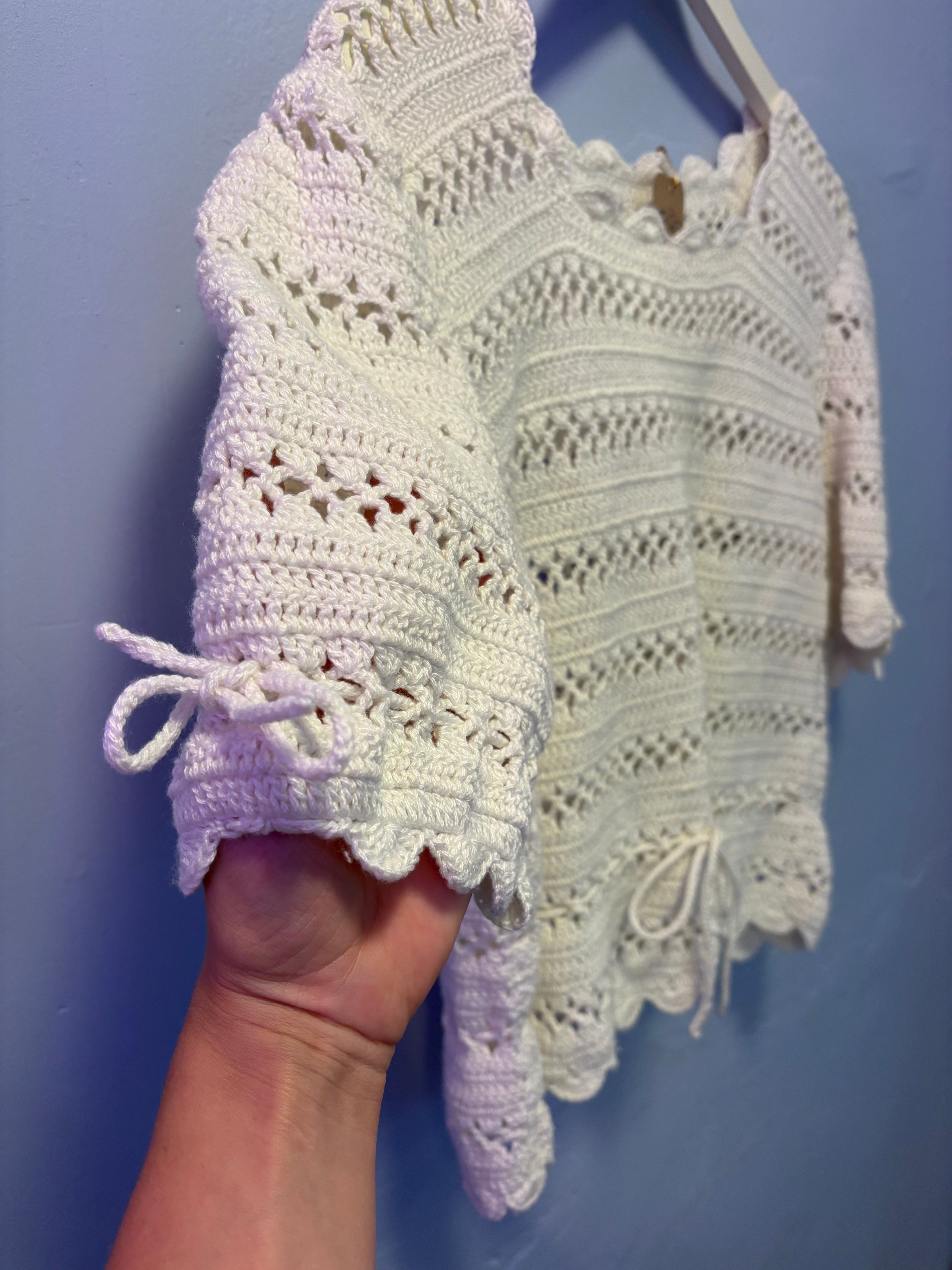 White Crochet Top