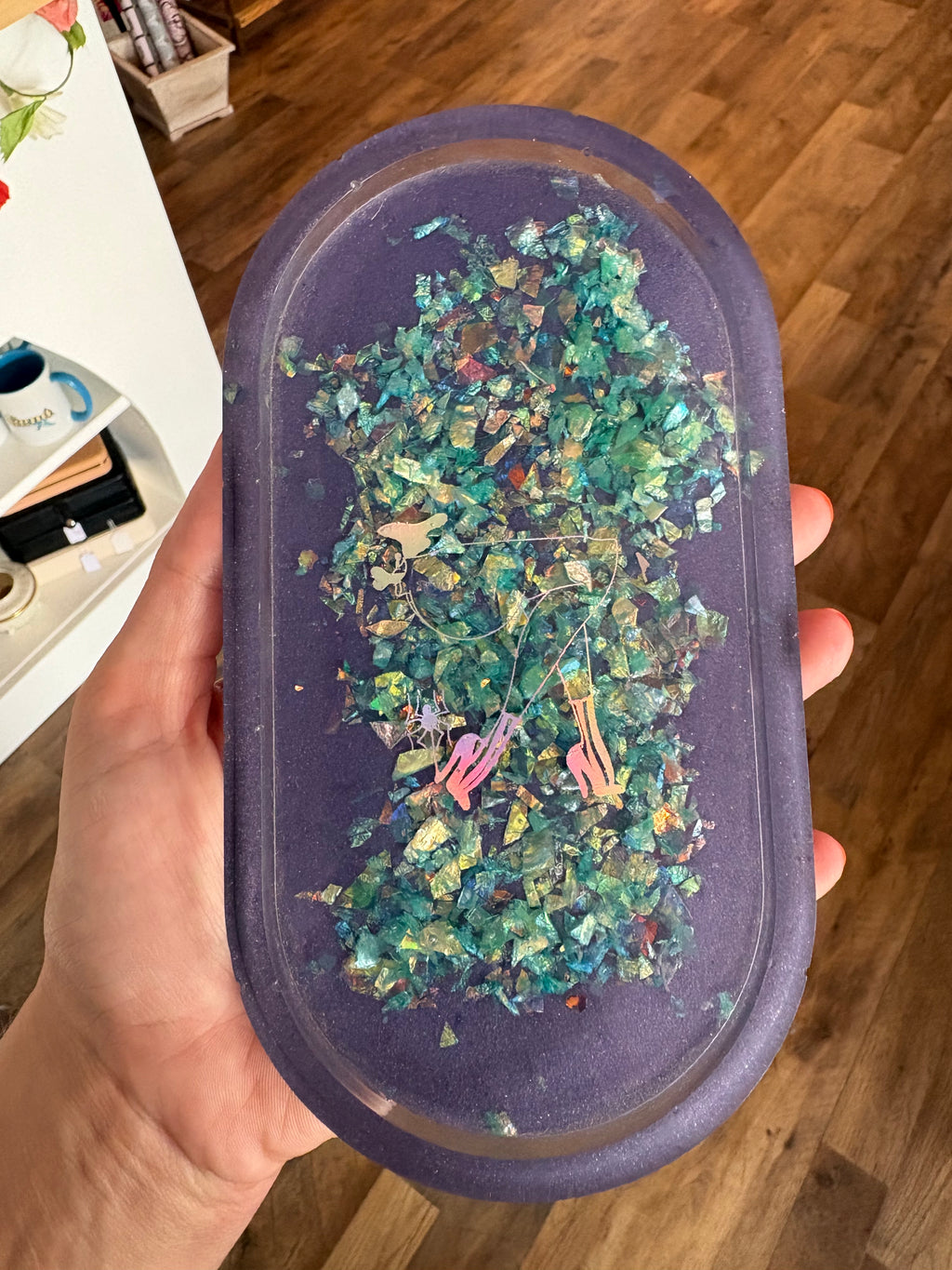 Spooky Femme Legs Resin Tray