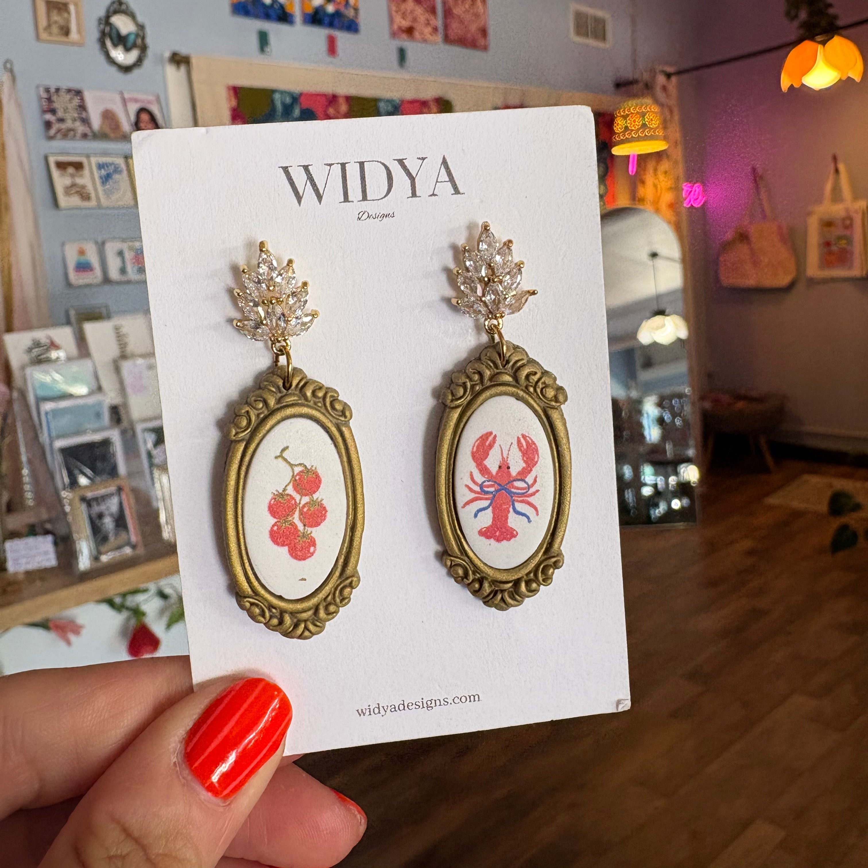 Vintage Frame Art Earrings
