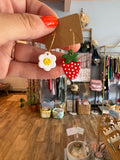 Strawberry & Daisy Hoop Earrings