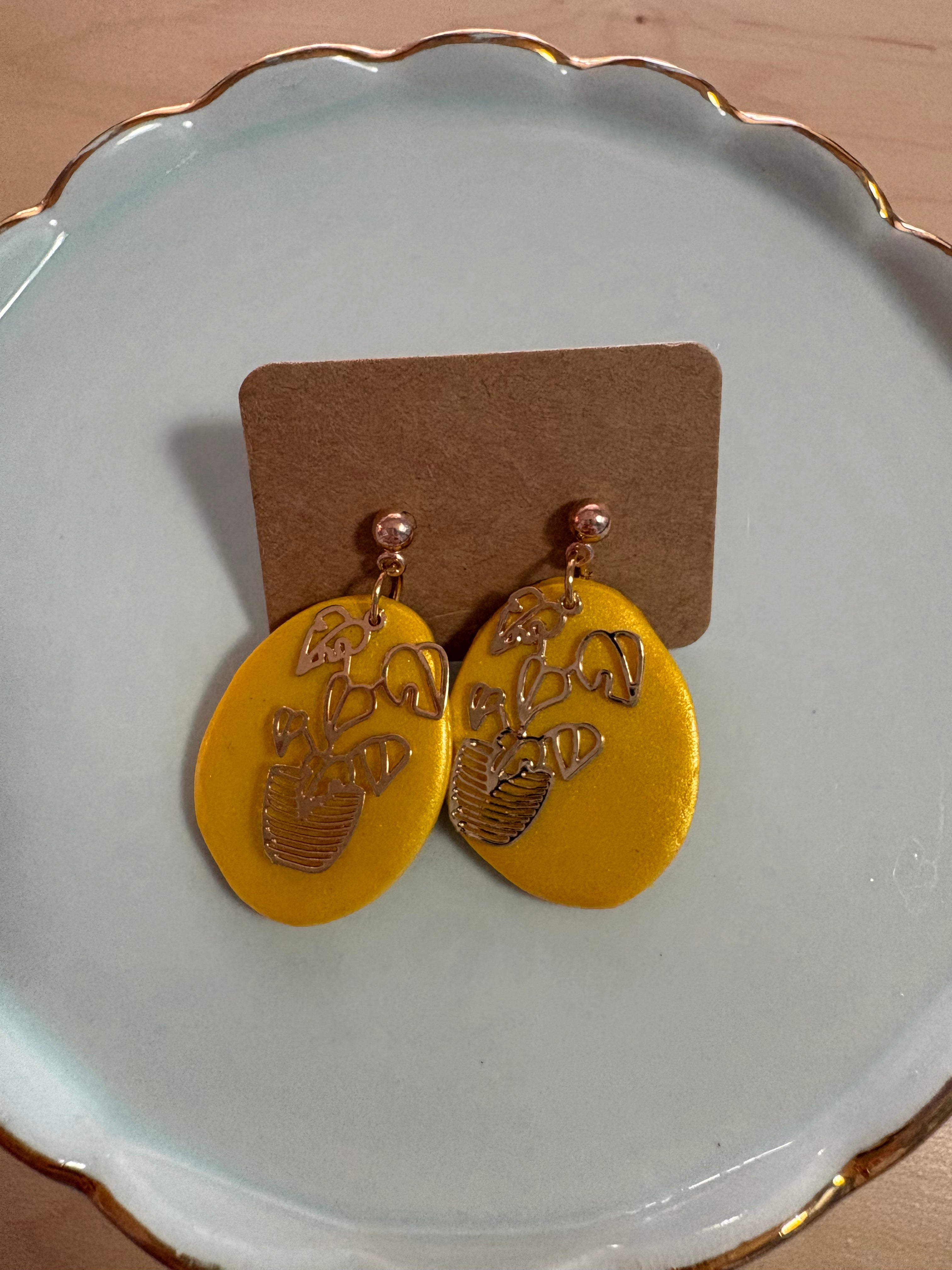 Potted Palm Earrings
