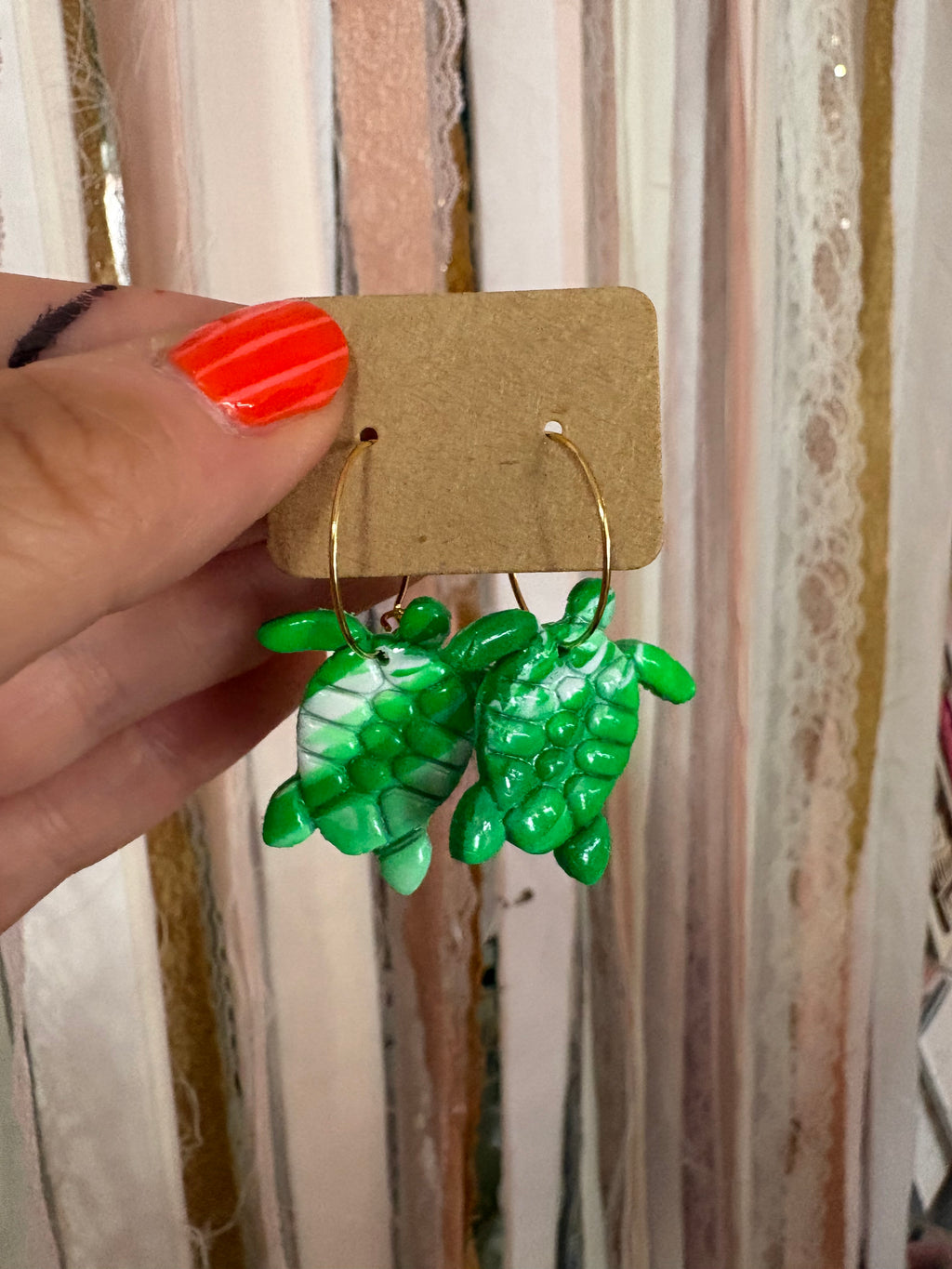 Turtle Hoop Earrings