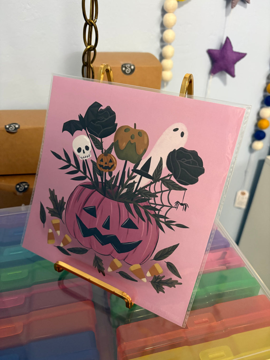 Spooky Floral Arrangement Print