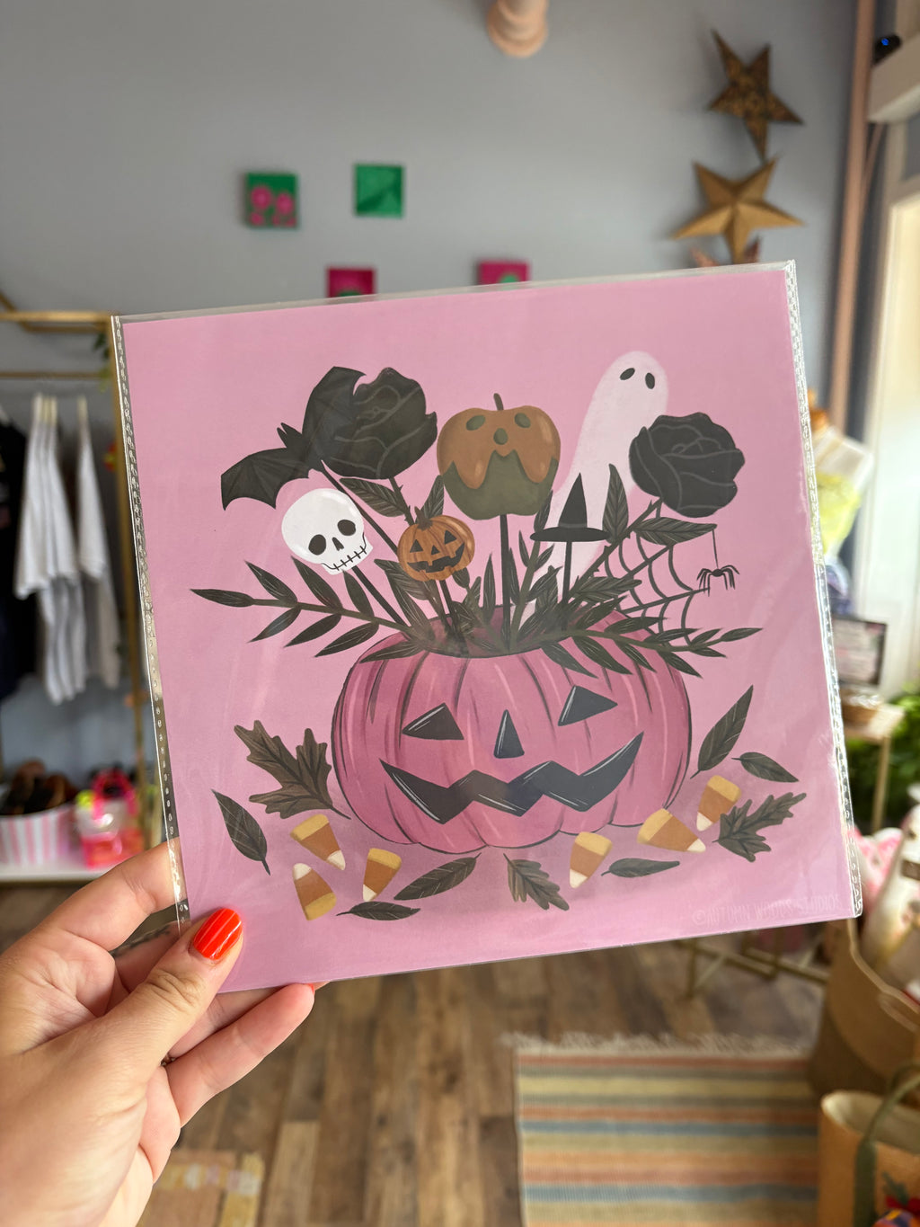 Spooky Floral Arrangement Print