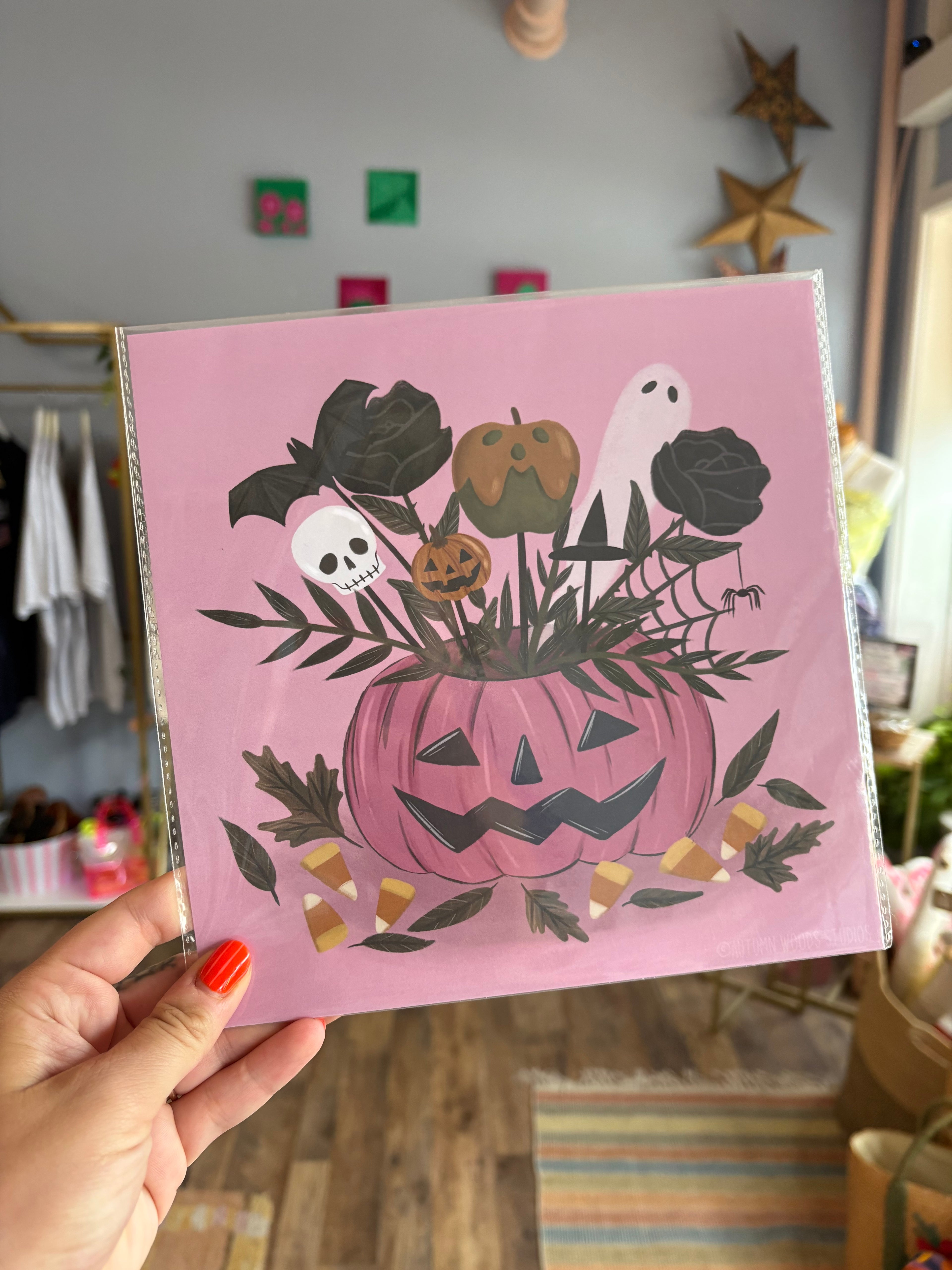 Spooky Floral Arrangement Print