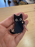 Murder Black Cat Magnet