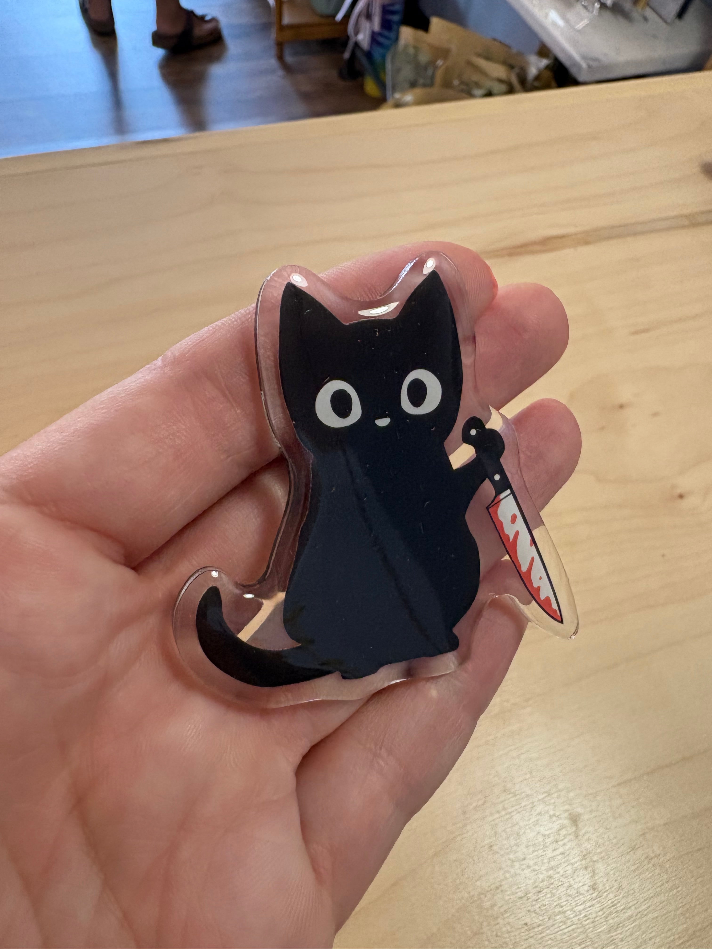 Murder Black Cat Magnet