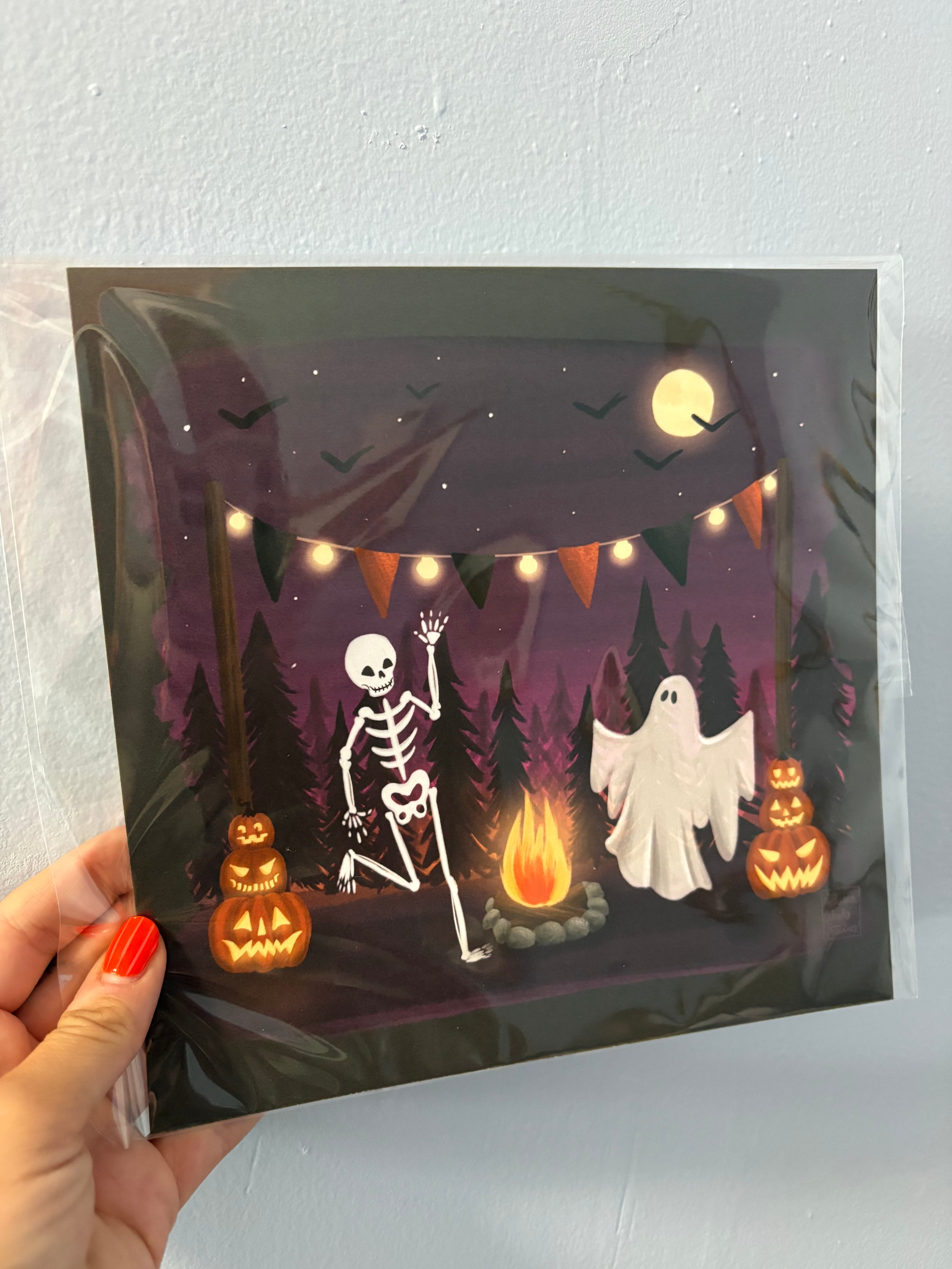 Spooky Campfire Print