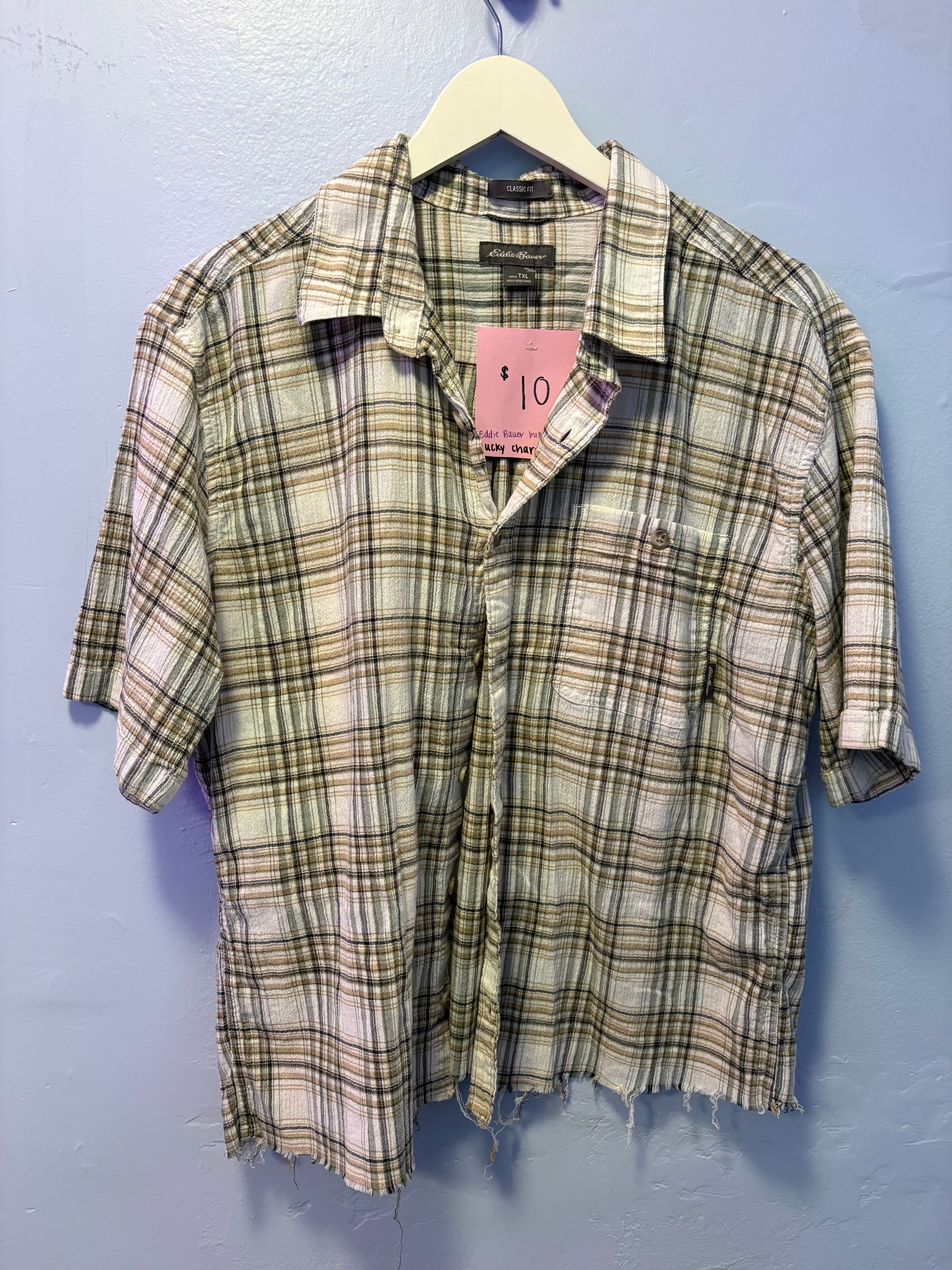 Eddie Bauer Cropped Button Up