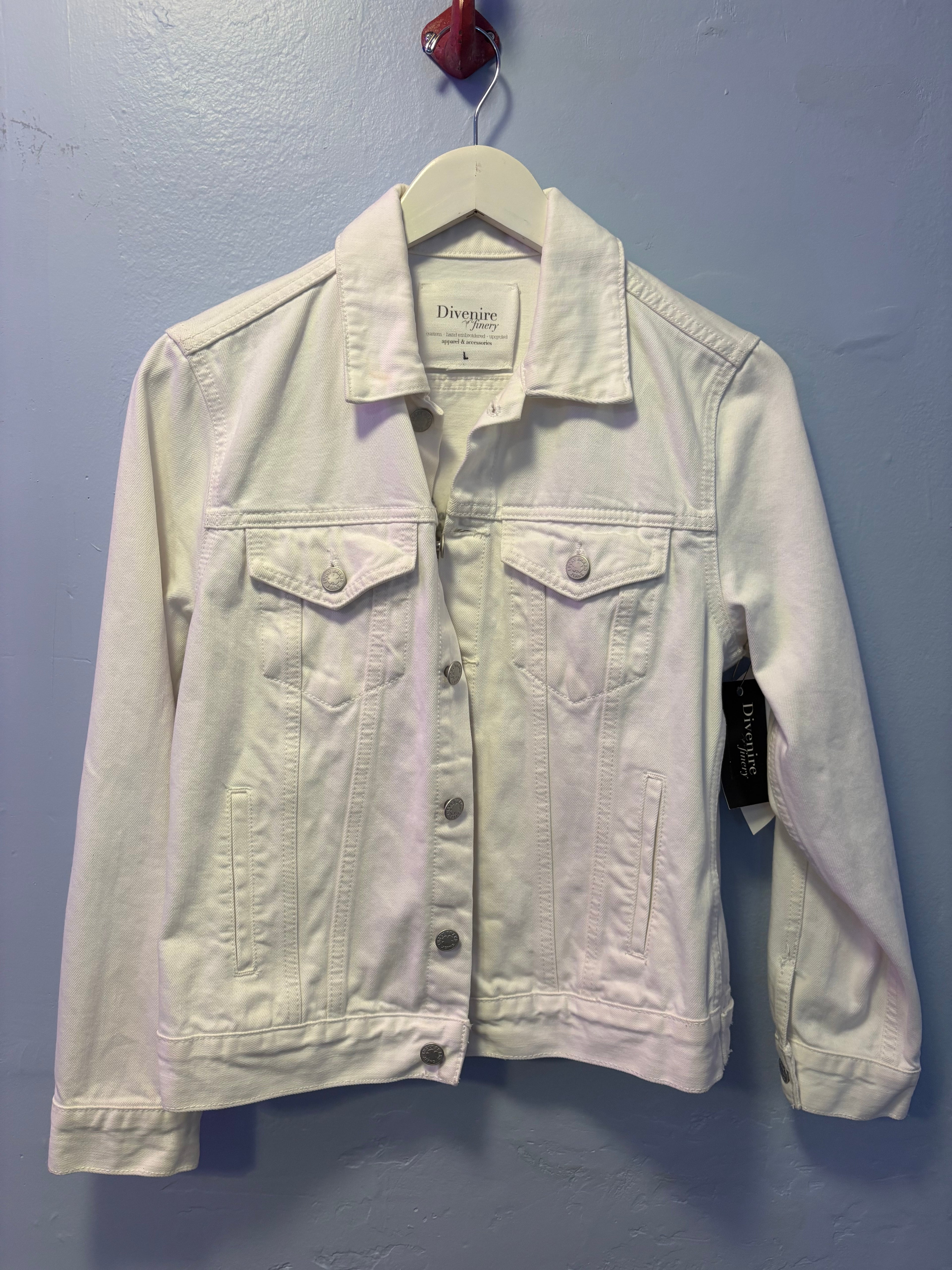 Up-cycled White Denim Jacket