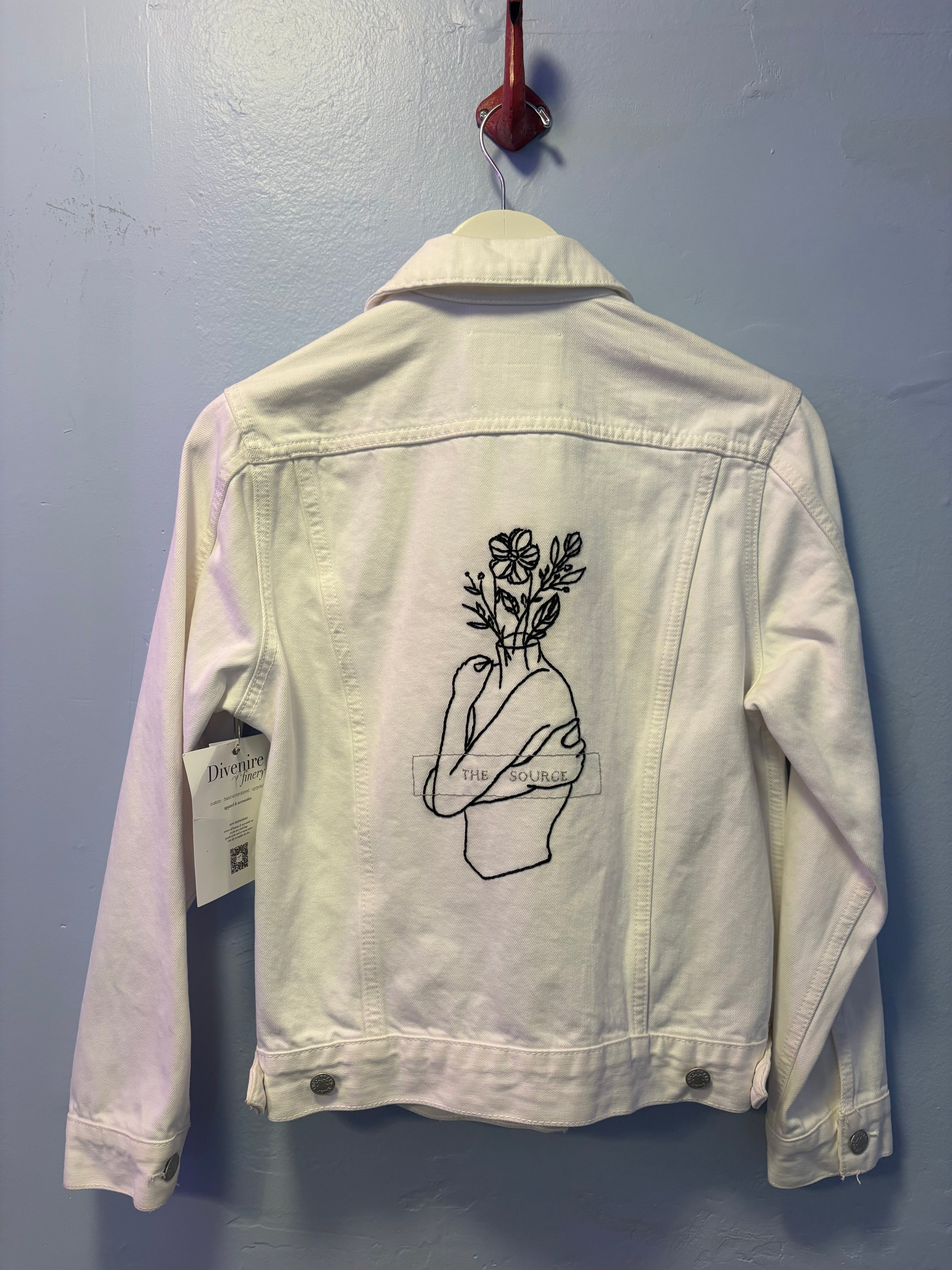 Up-cycled White Denim Jacket
