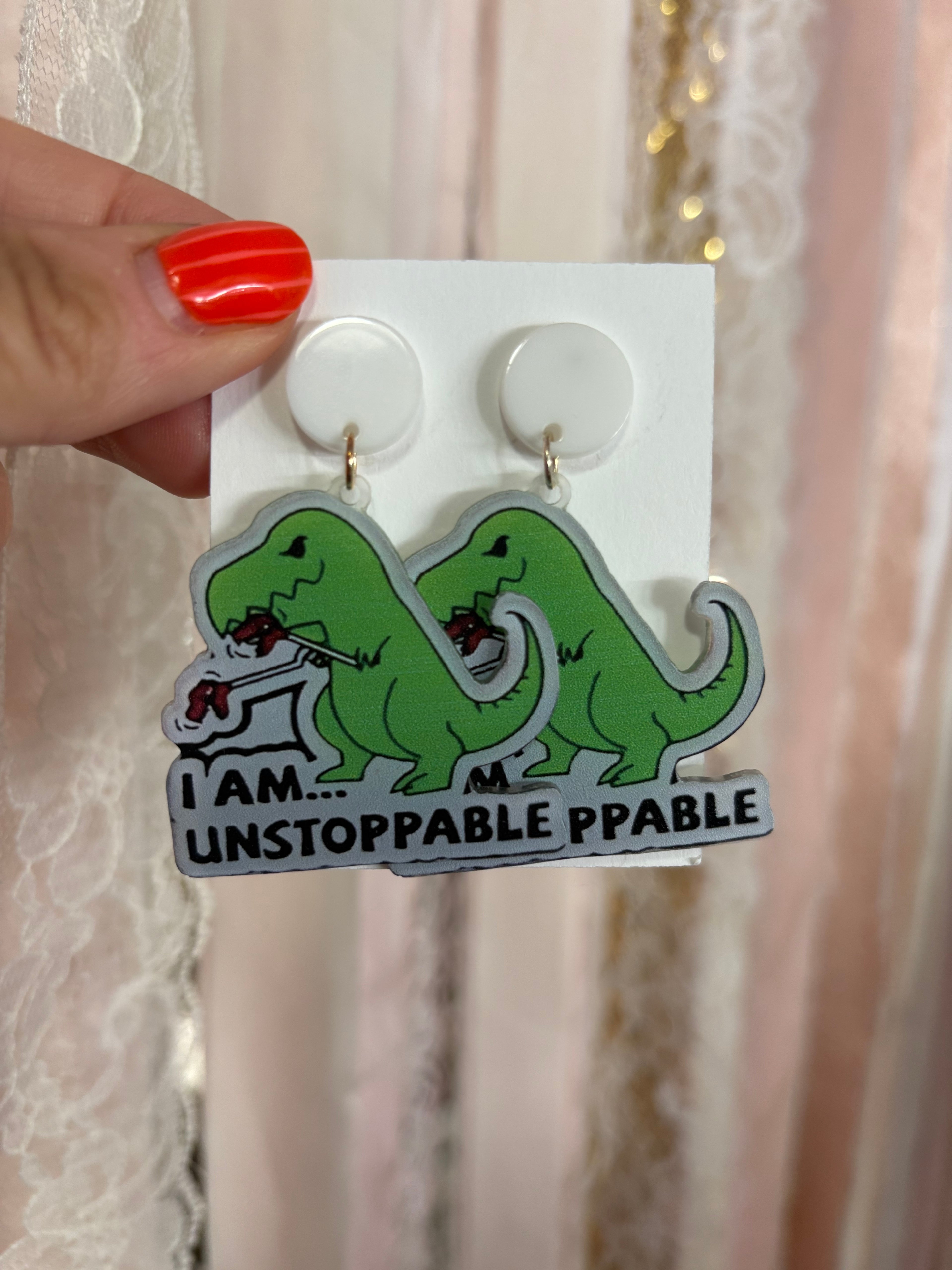 Unstoppable T-Rex Earrings