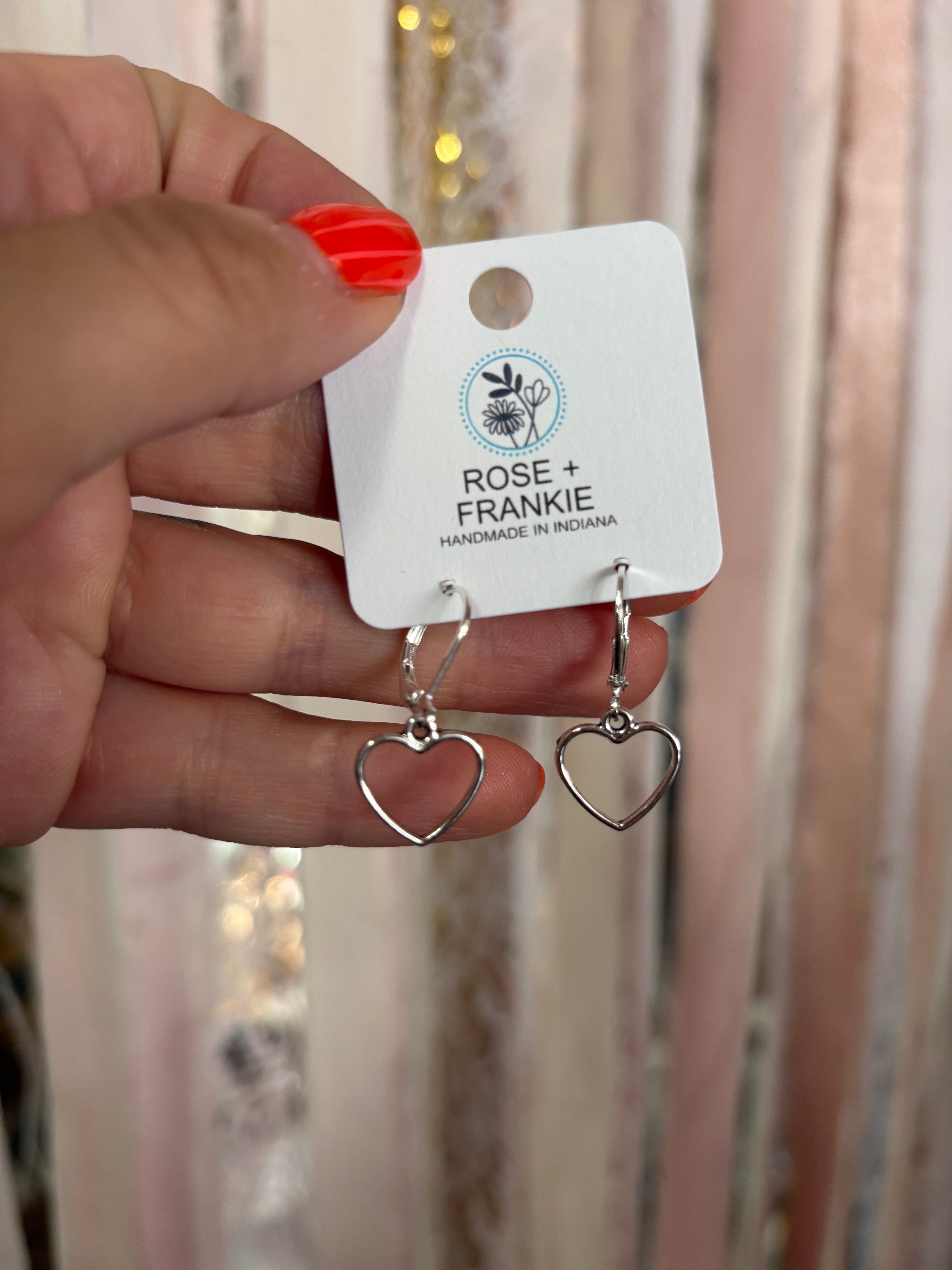 Silver Heart Earrings