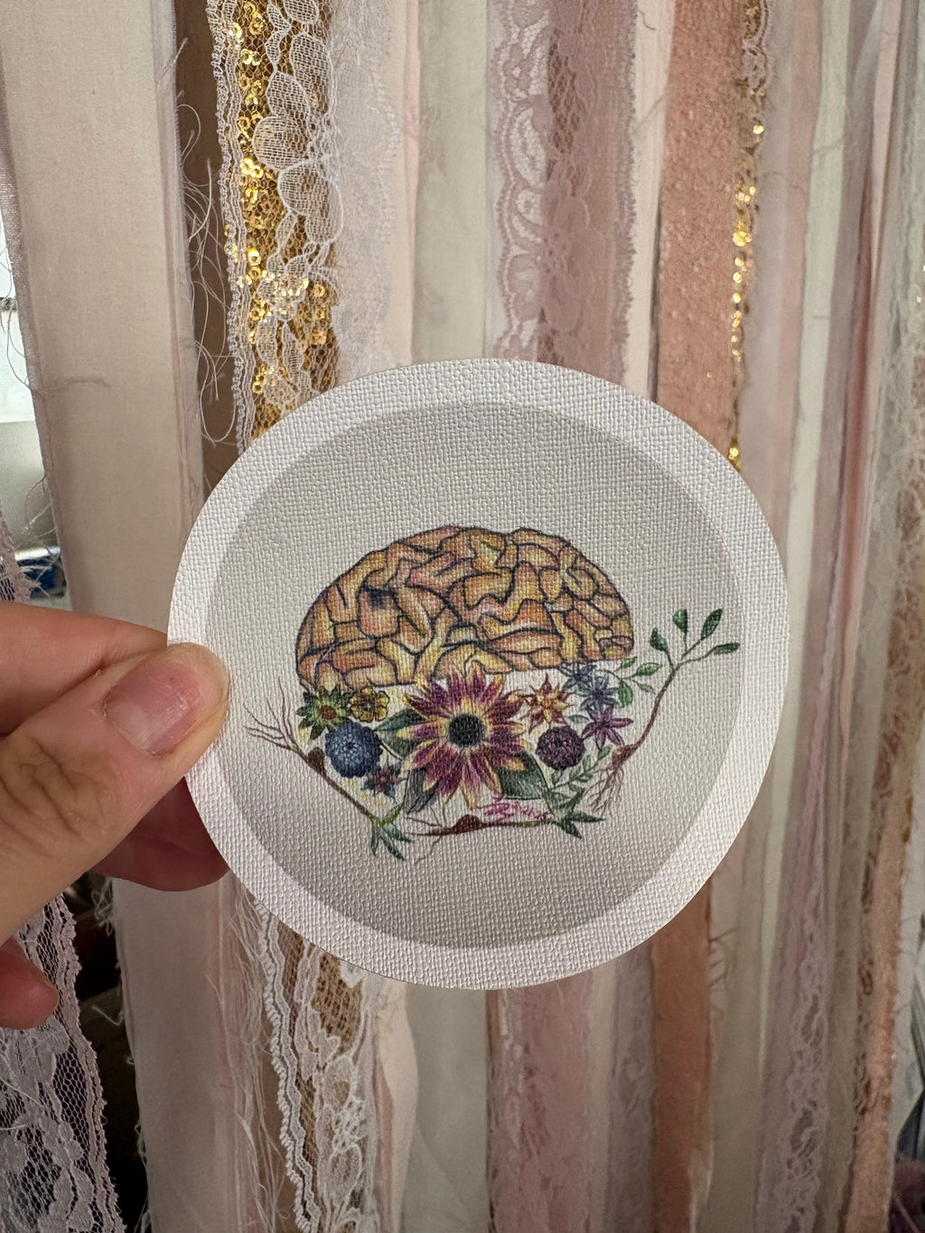 Floral Brain Sticker