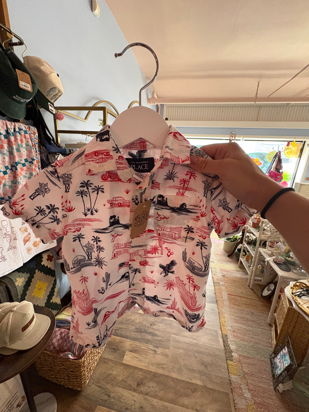 Thrifted Desert Graphic Button Down