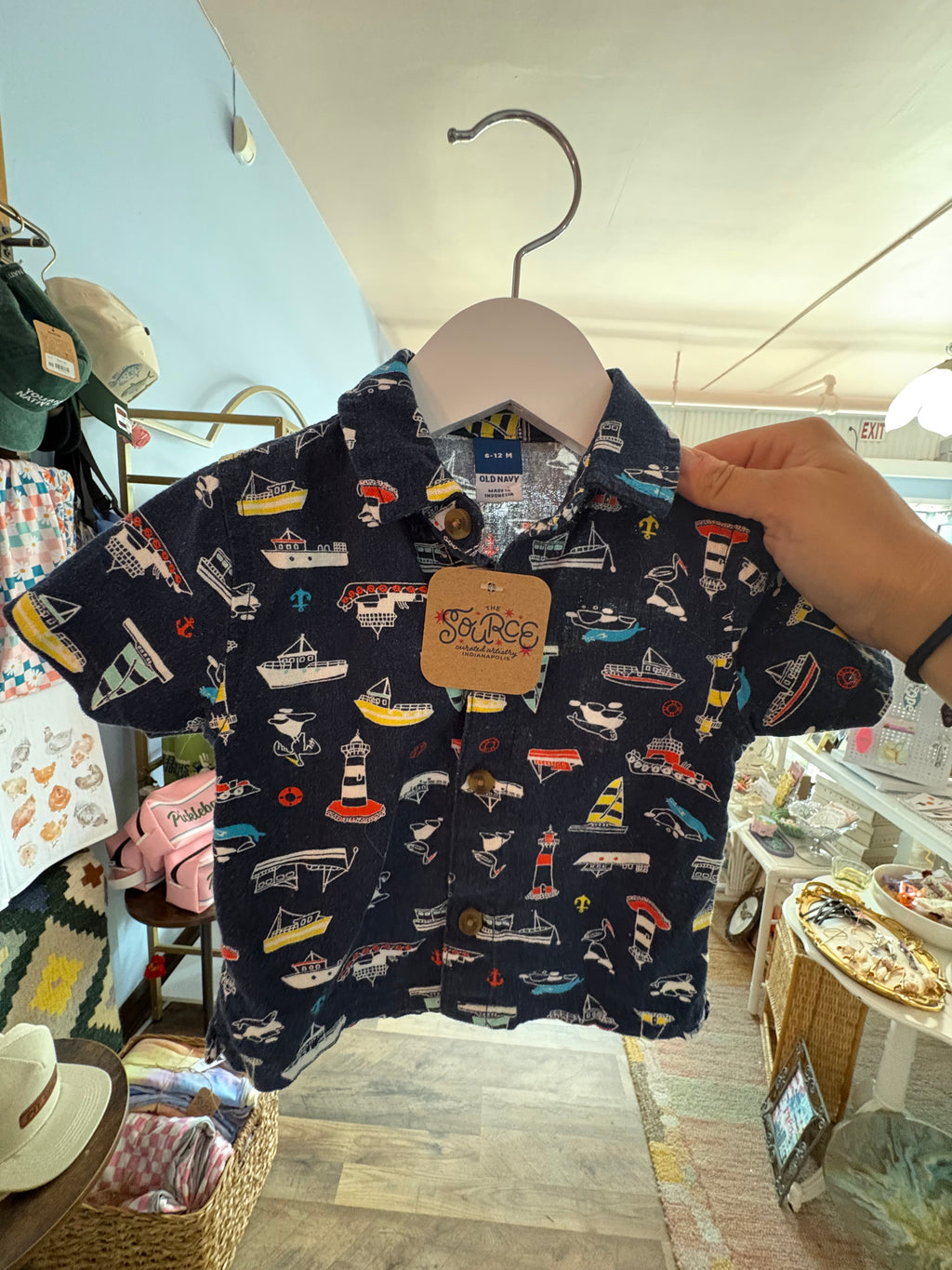 Thrifted Boat Button Down