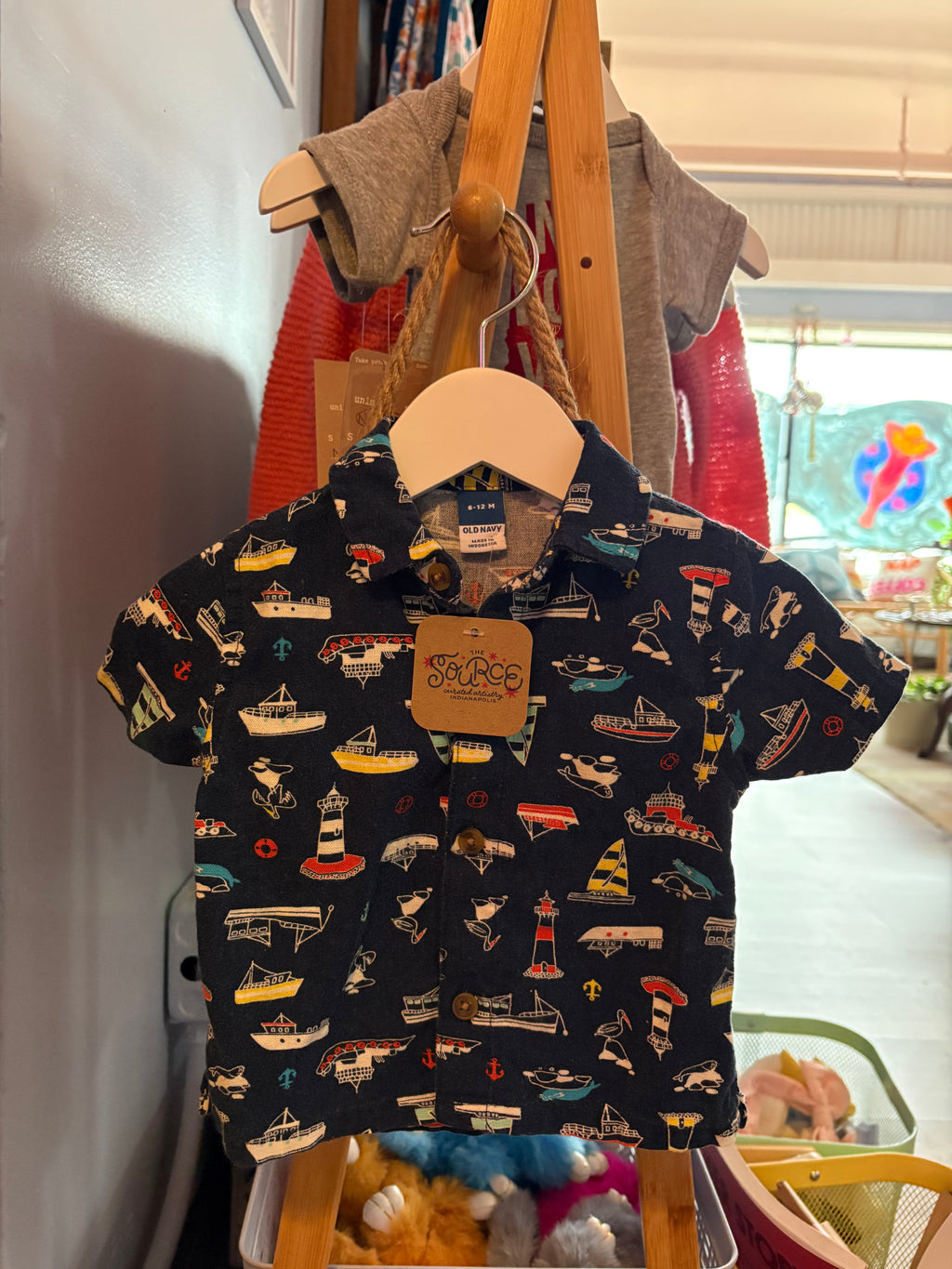 Thrifted Boat Button Down