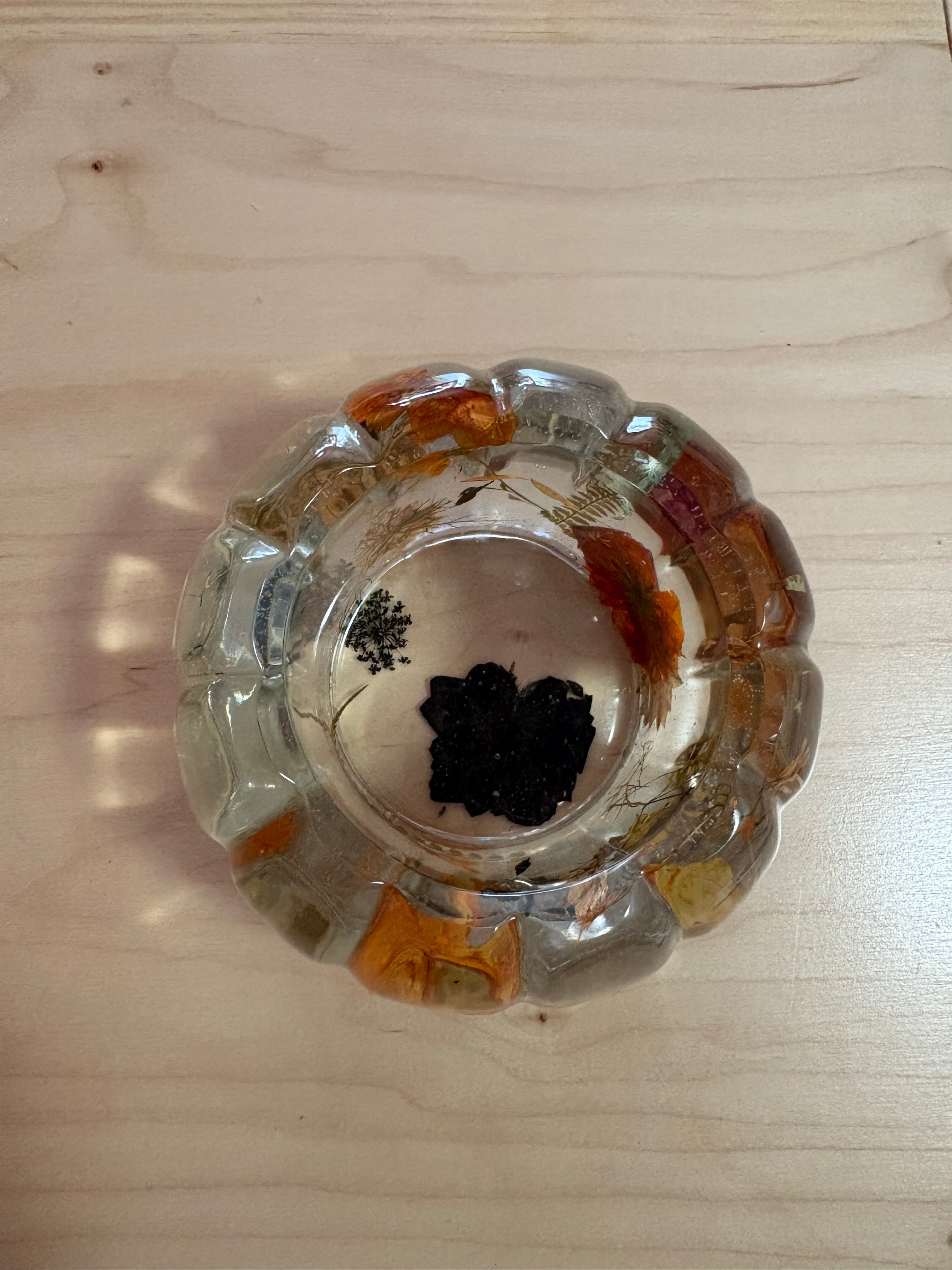Floral Resin Pumpkin Jar