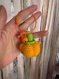 Crochet Pumpkin Keychain