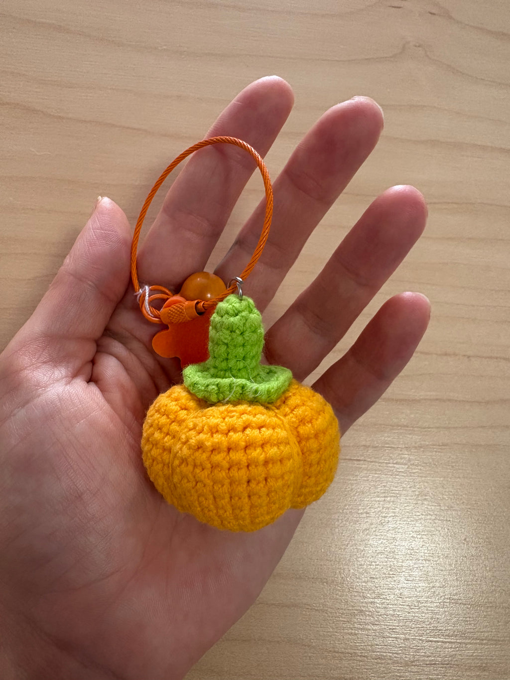 Crochet Pumpkin Keychain