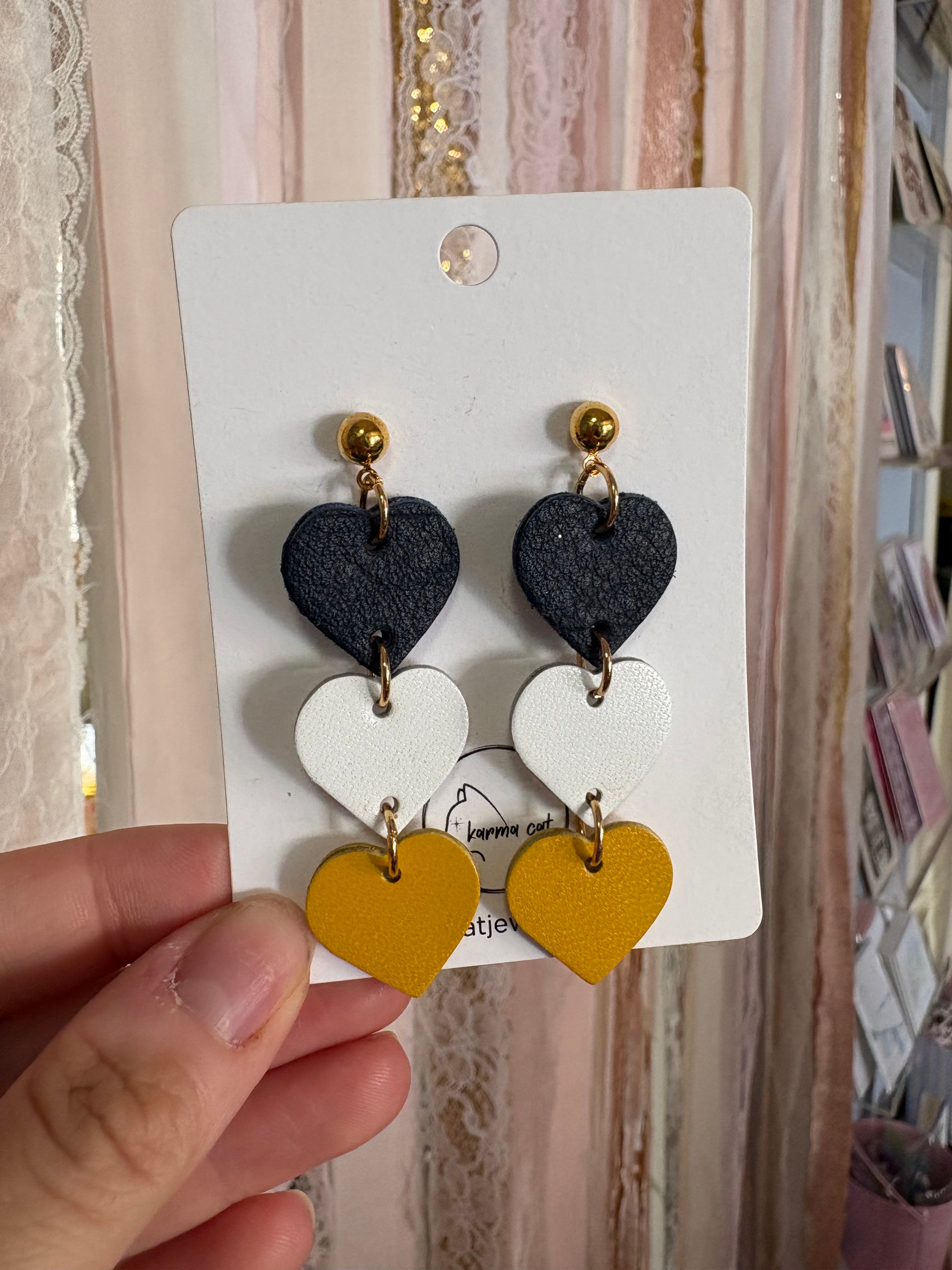 Pacers Heart Dangle Earrings