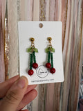 Beaded Cherry Earrings