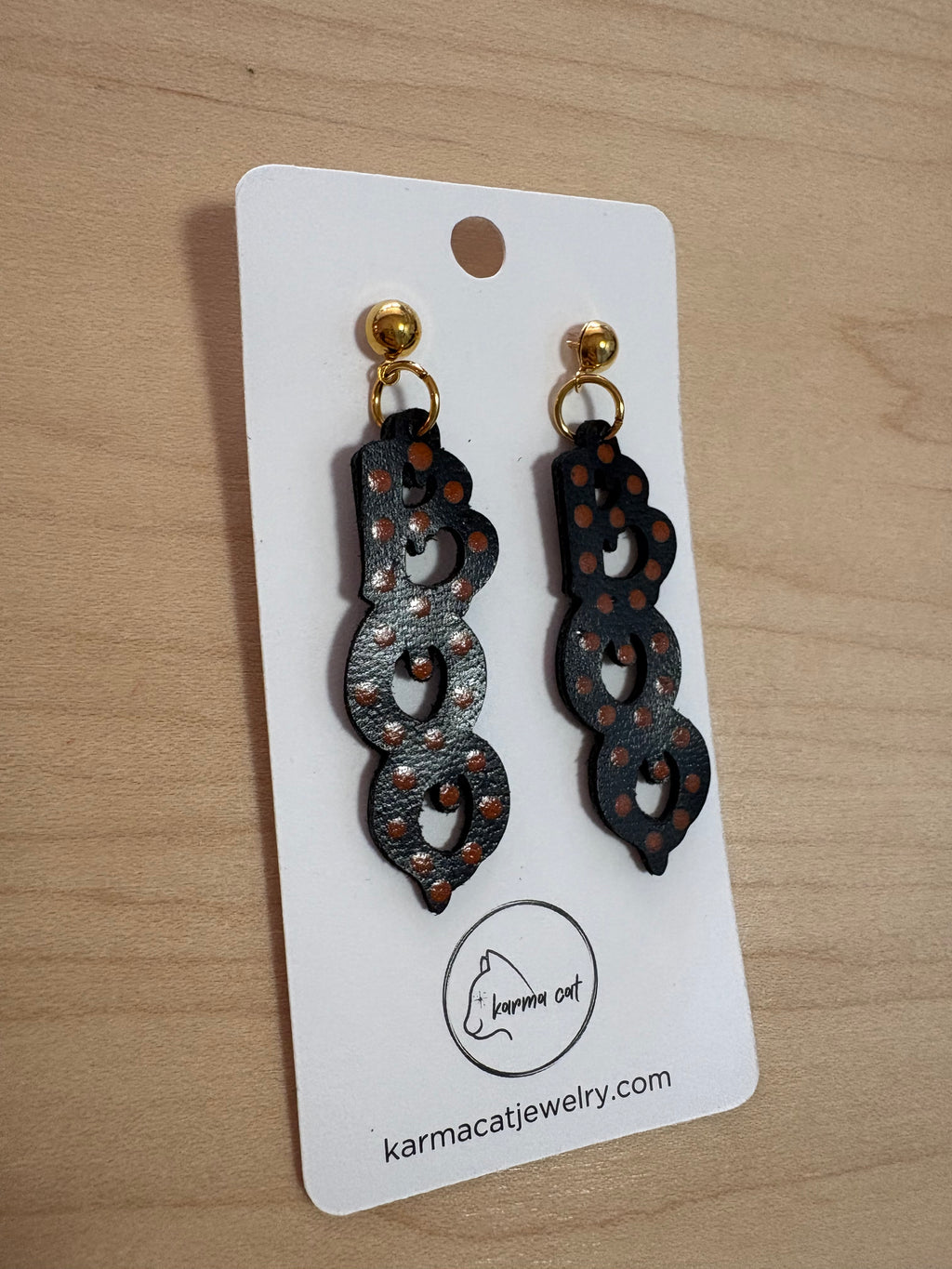 Boo Leather Earrings