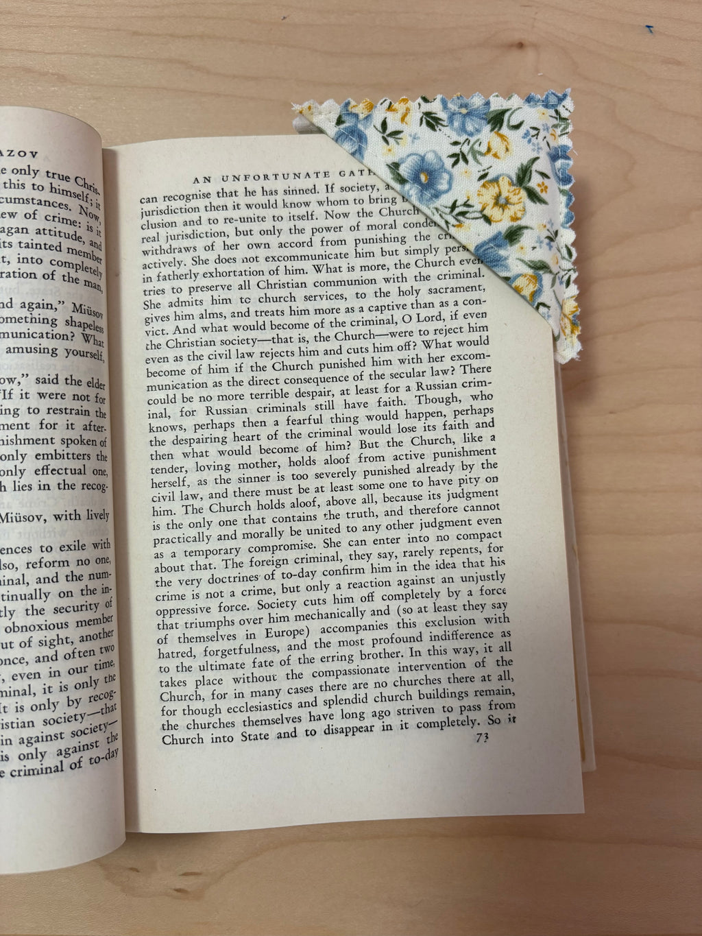 Corner Fabric Bookmark