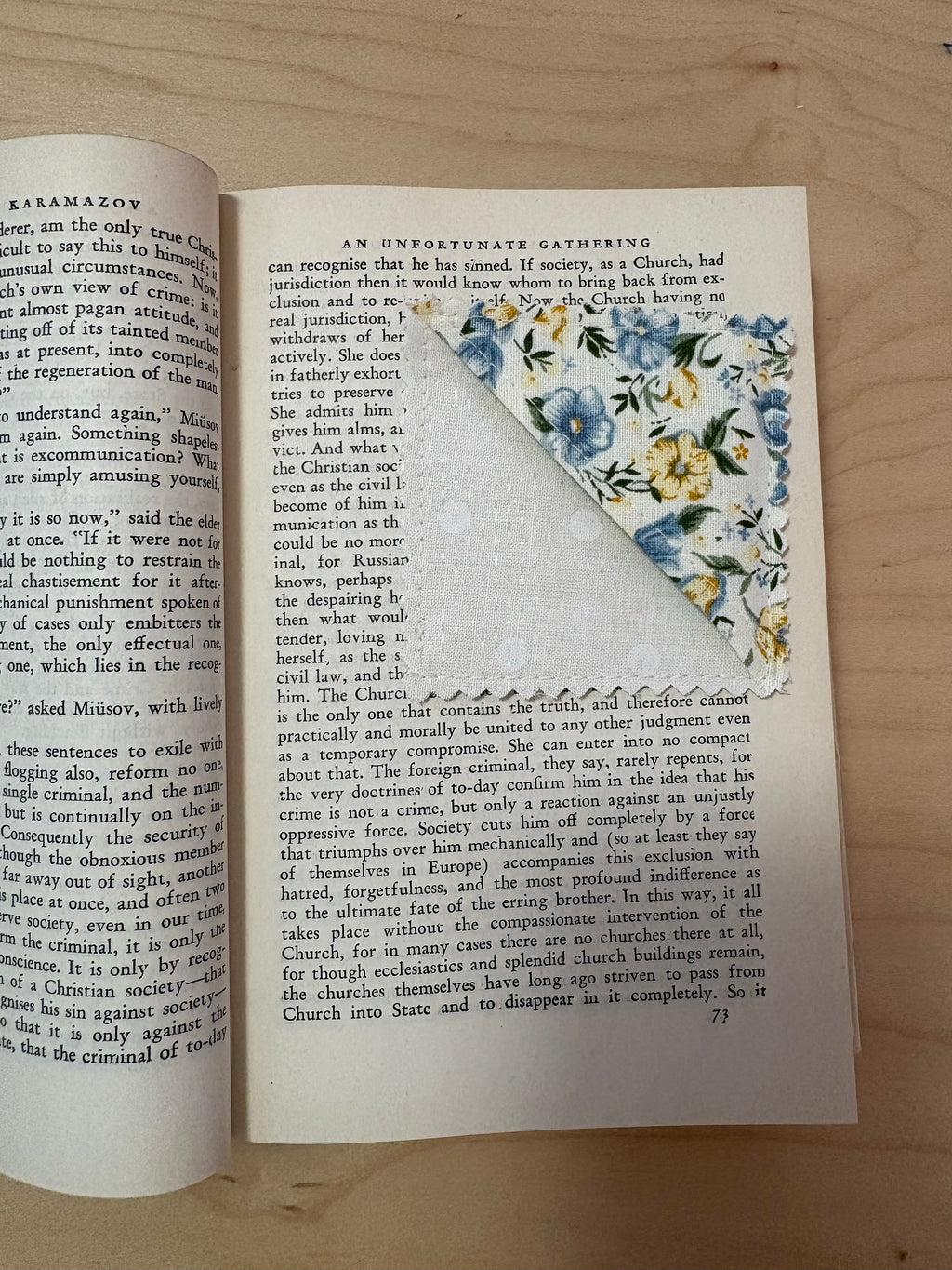 Corner Fabric Bookmark