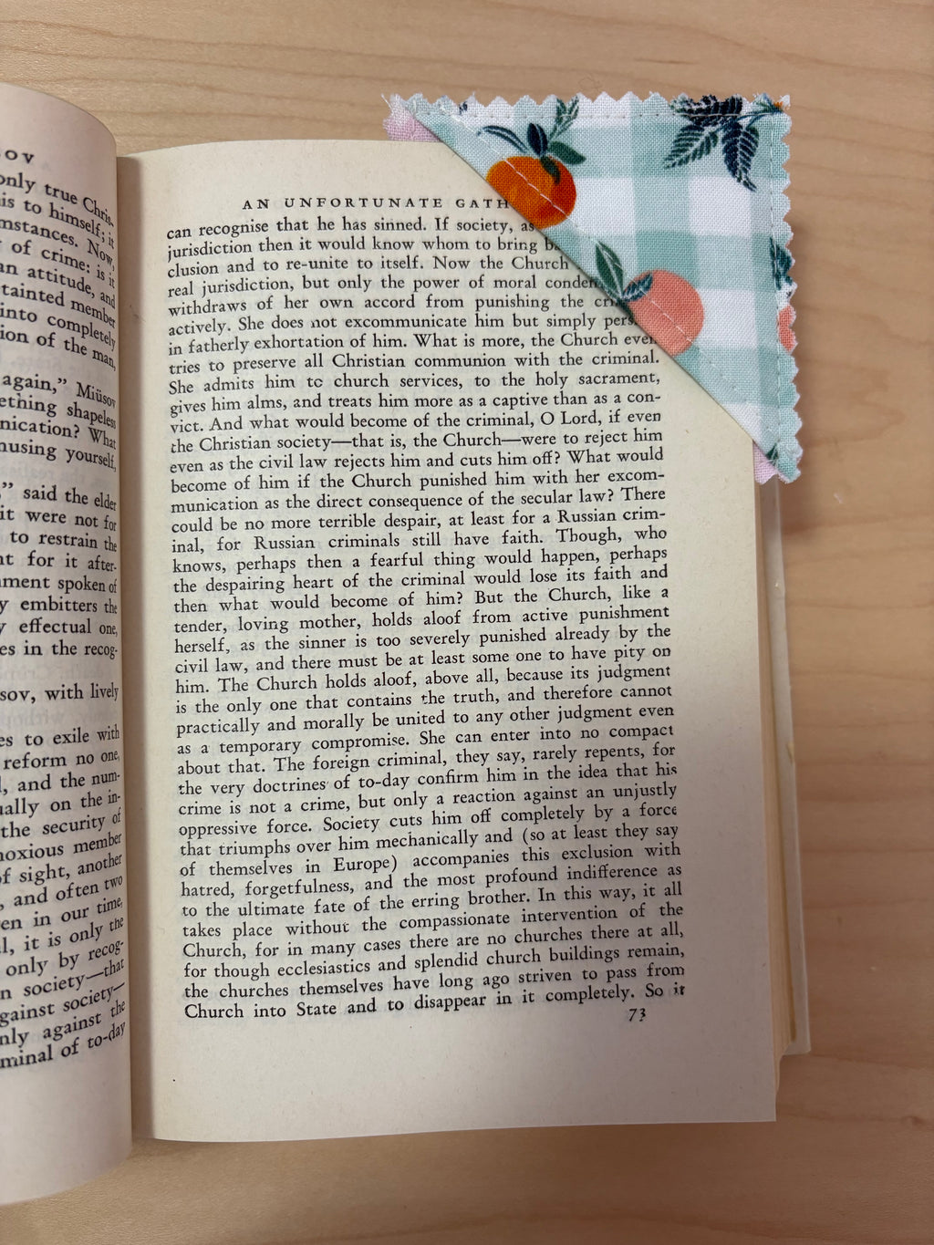 Corner Fabric Bookmark