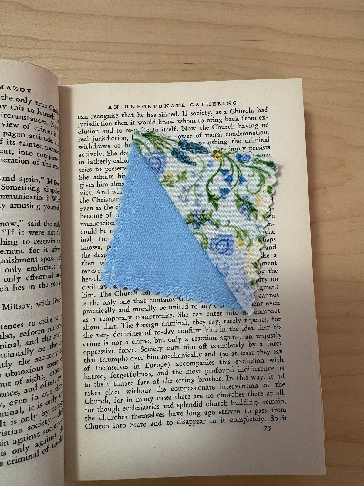 Corner Fabric Bookmark