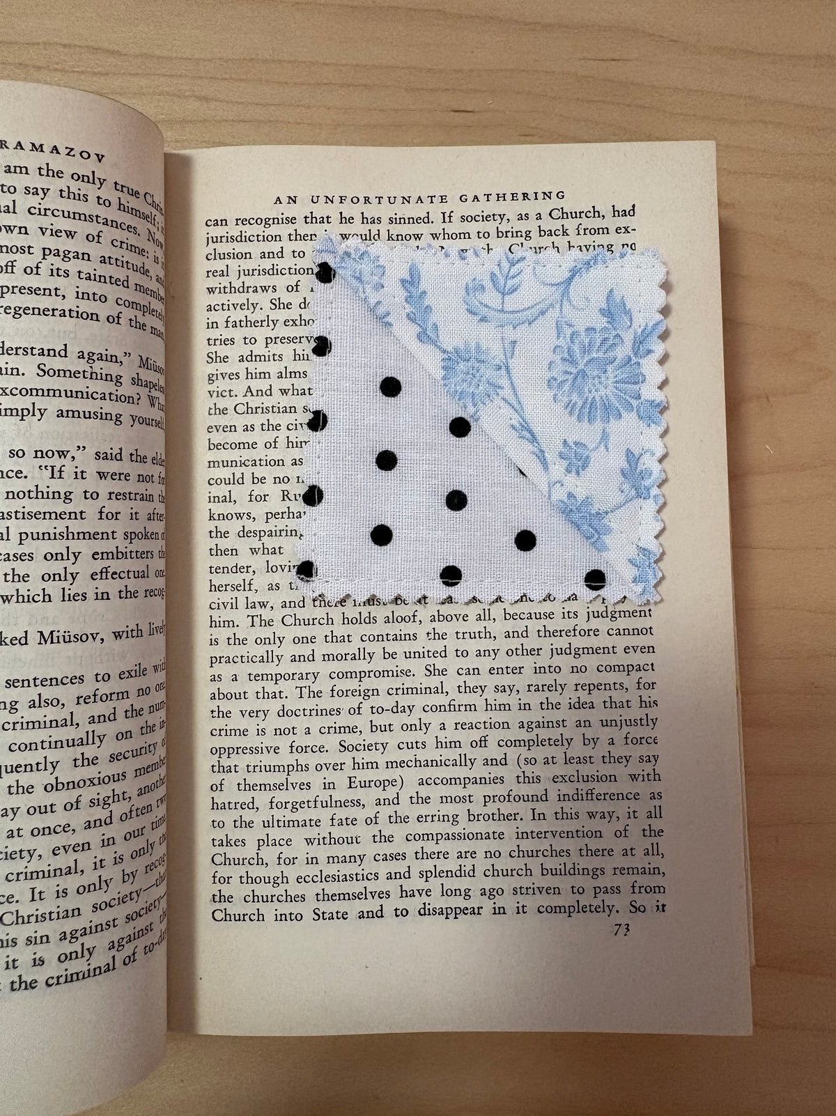 Corner Fabric Bookmark