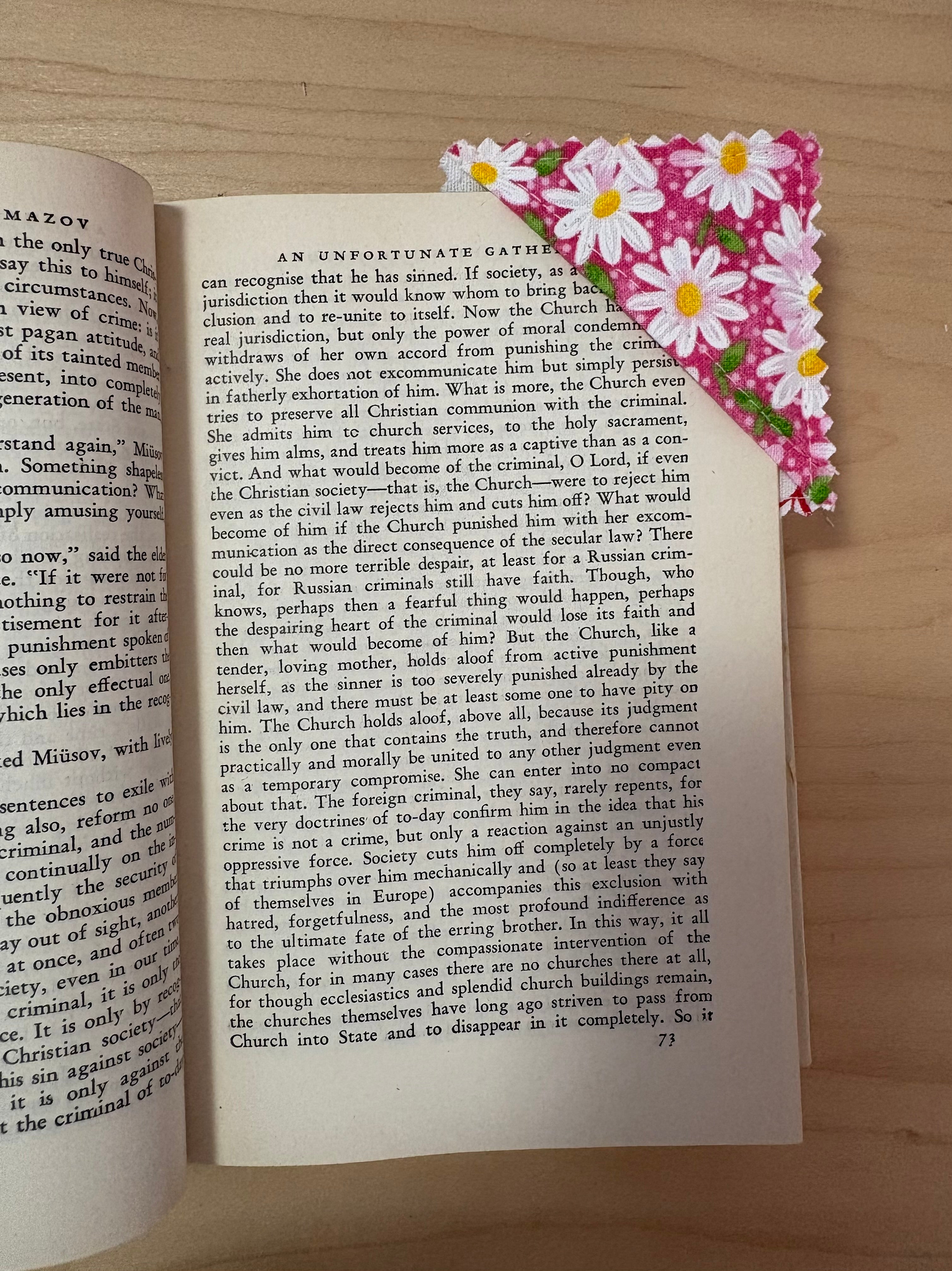 Corner Fabric Bookmark