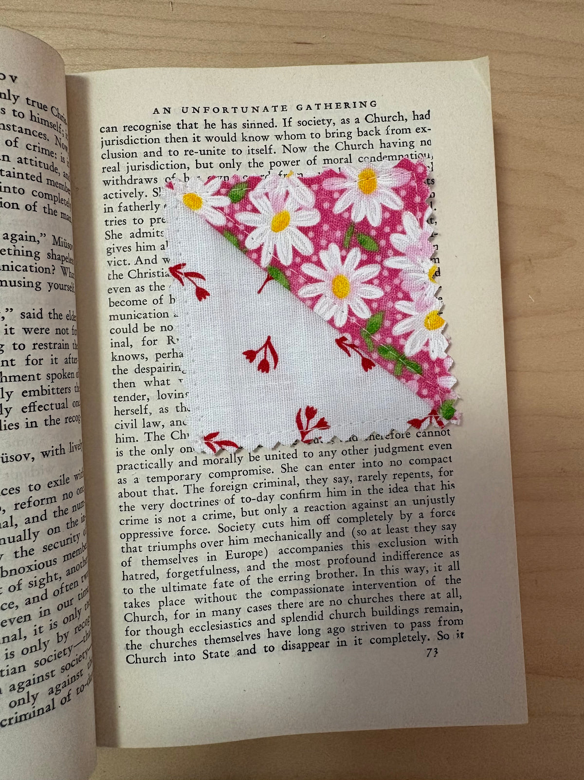 Corner Fabric Bookmark