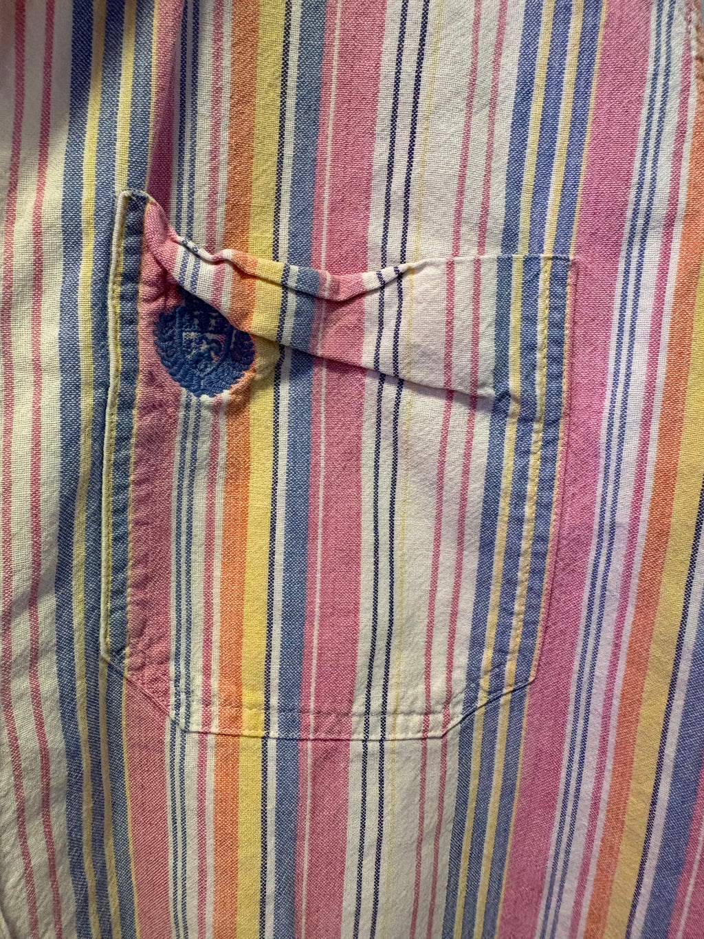 Vintage Striped Button Tank