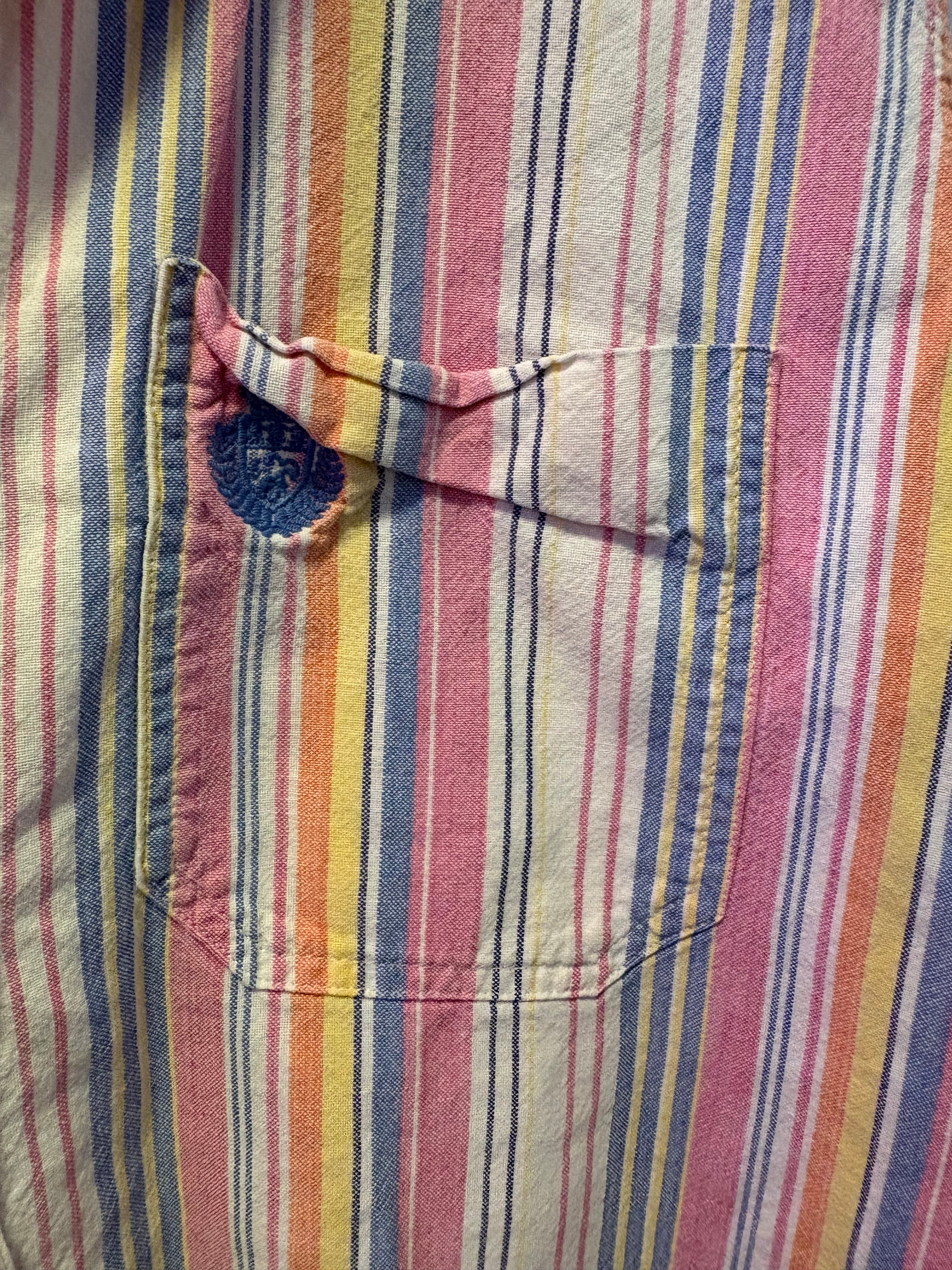 Vintage Striped Button Tank