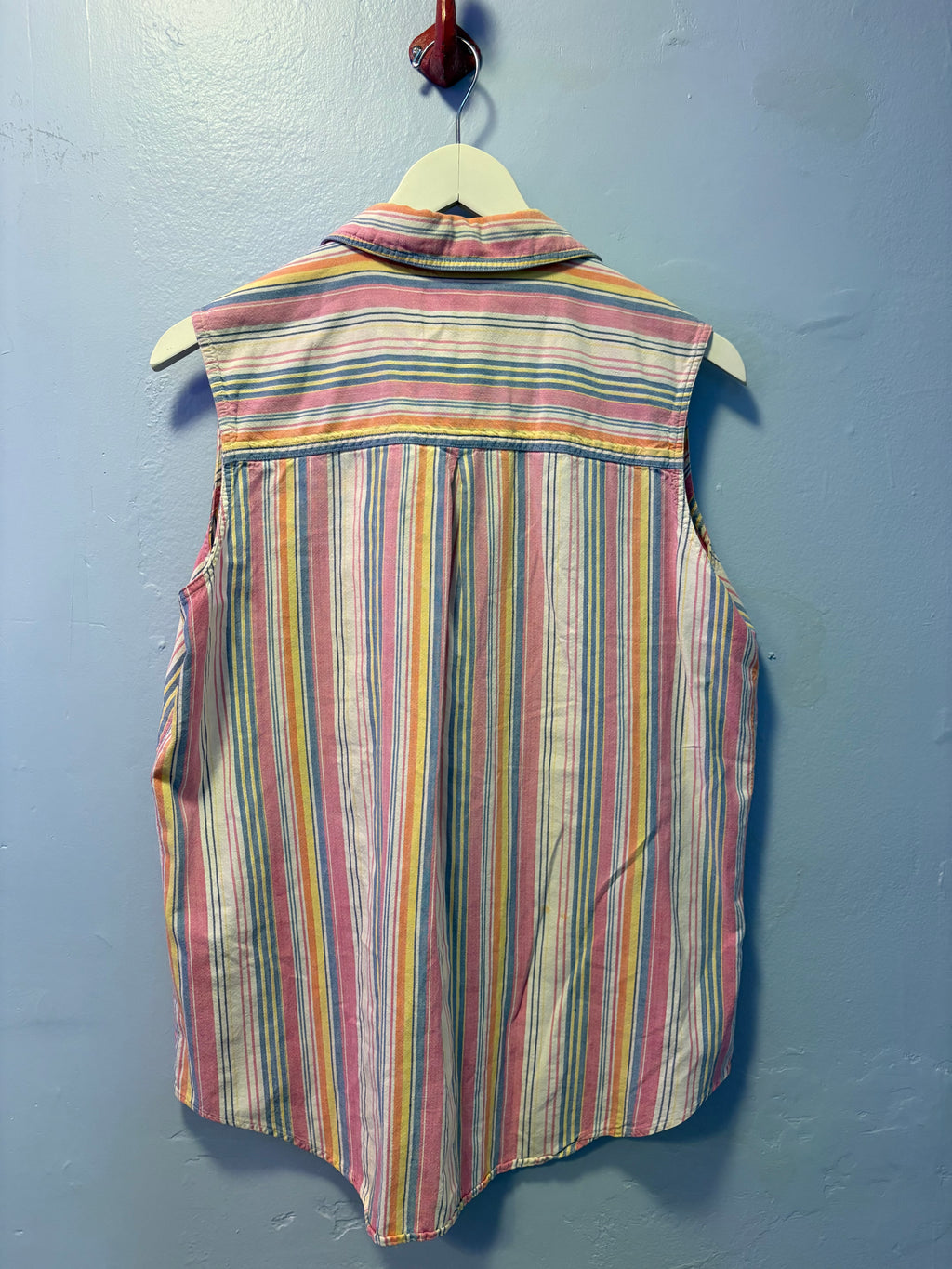 Vintage Striped Button Tank