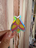 Pink & Yellow Moth Sticker