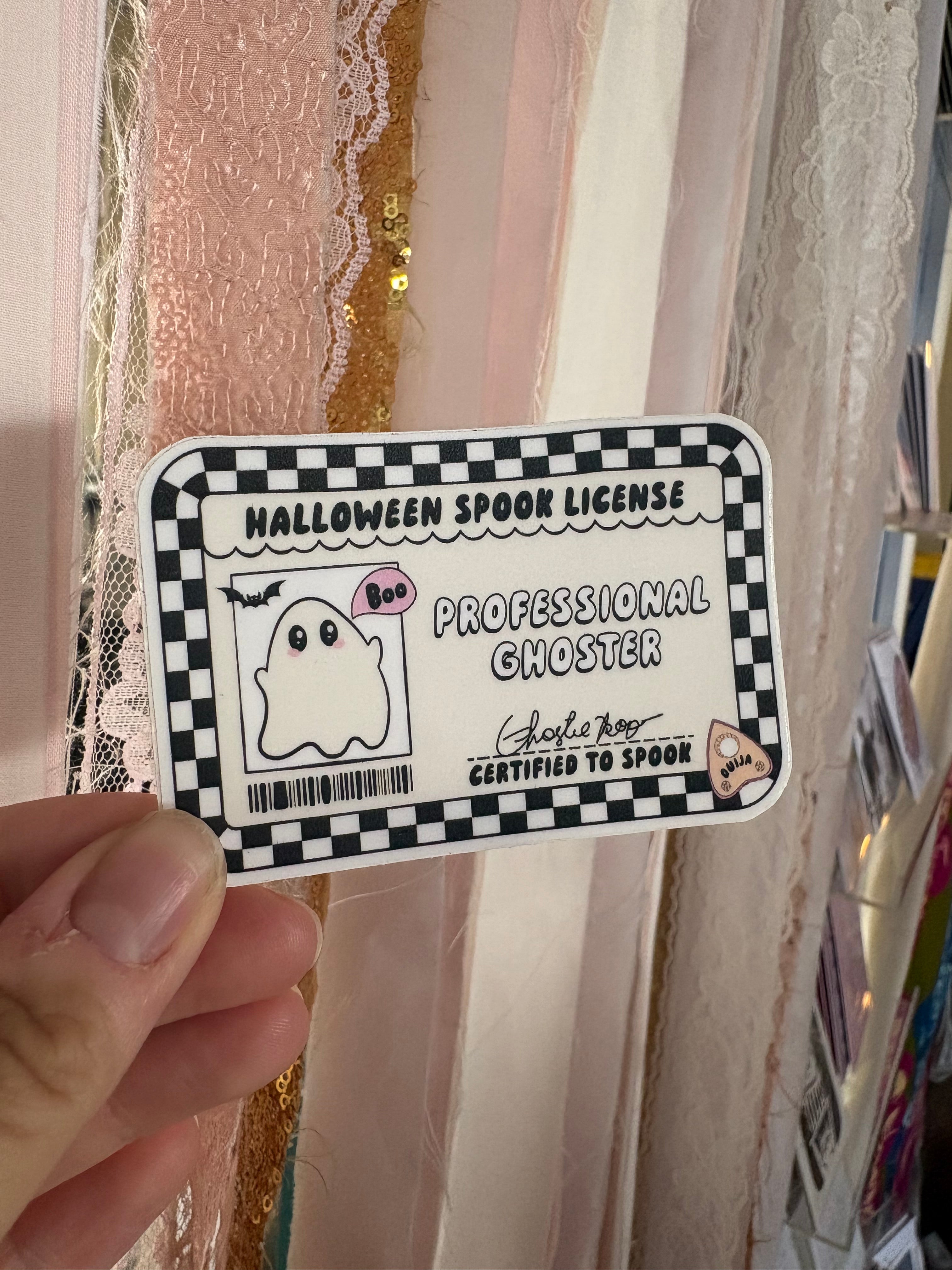 Spook License Sticker