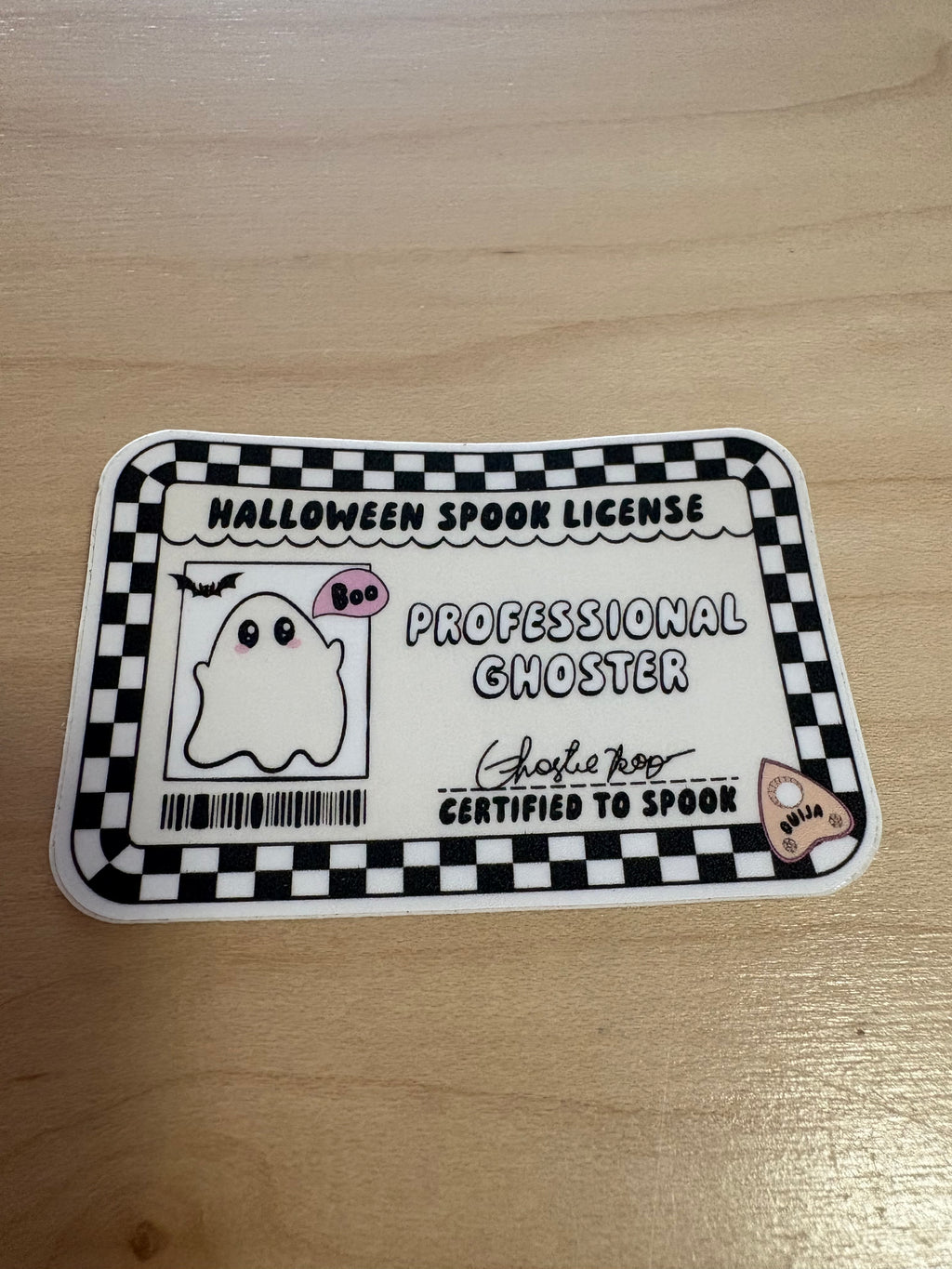 Spook License Sticker