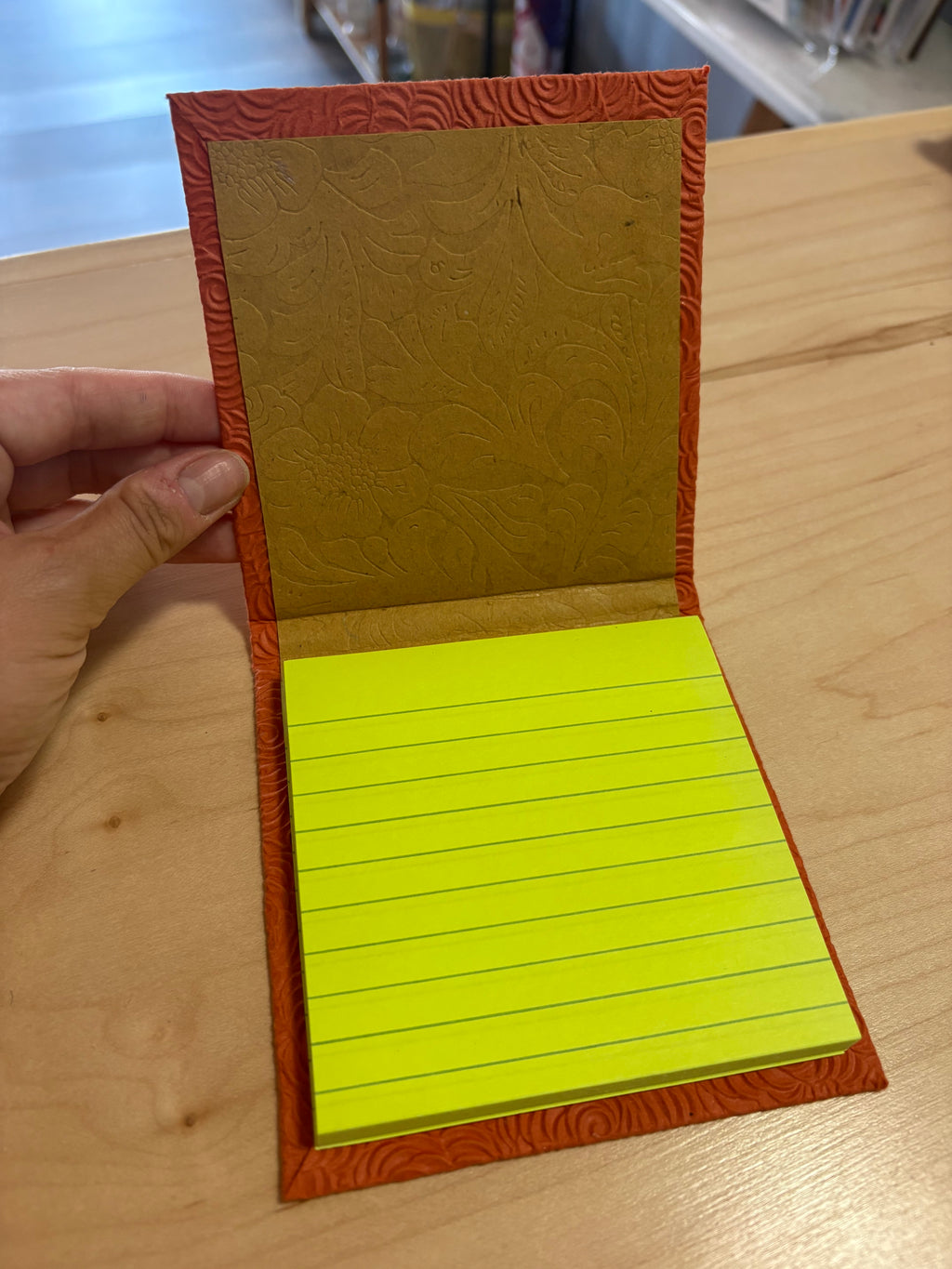 Handmade Post-it Note Holder