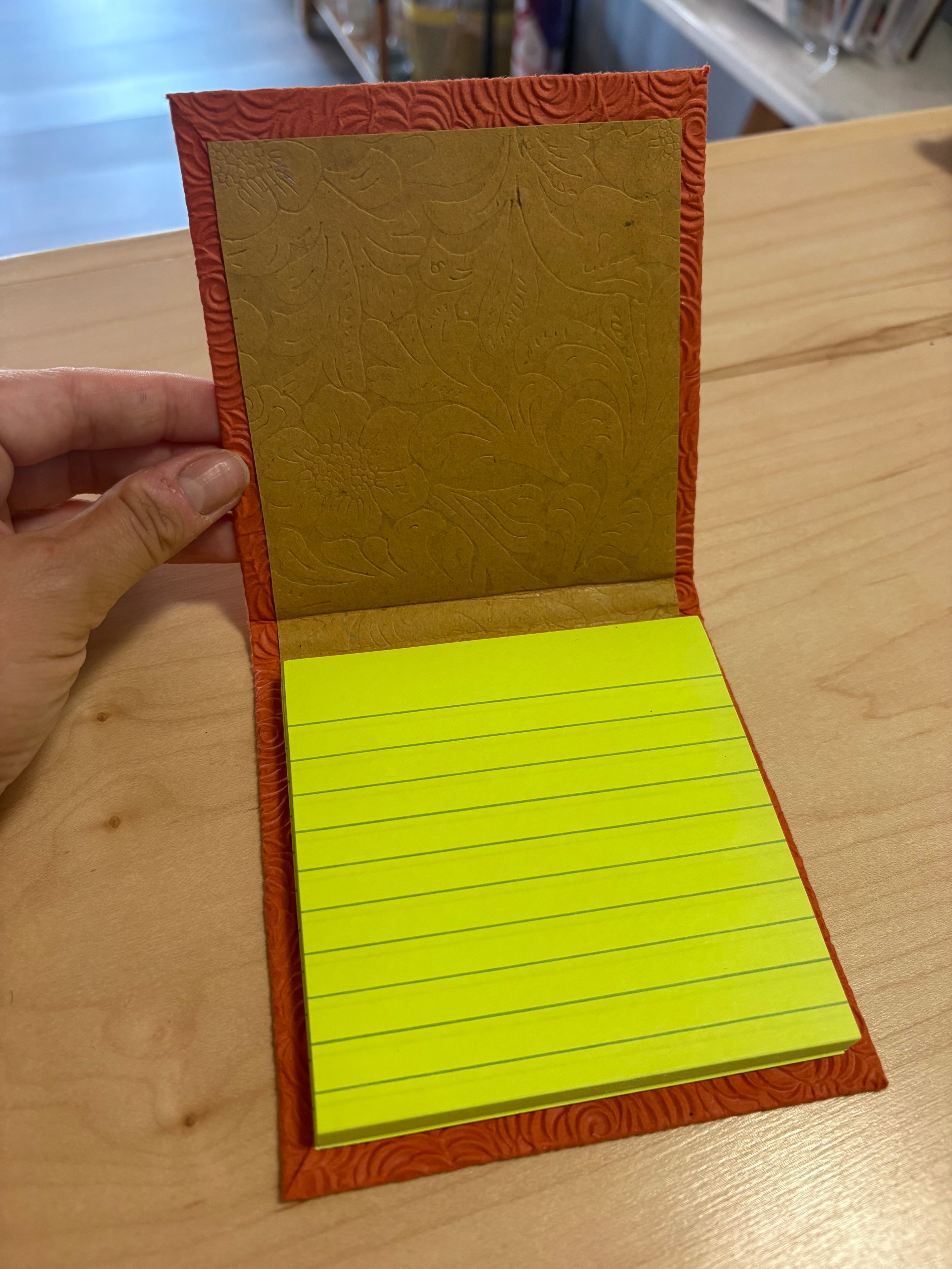 Handmade Post-it Note Holder