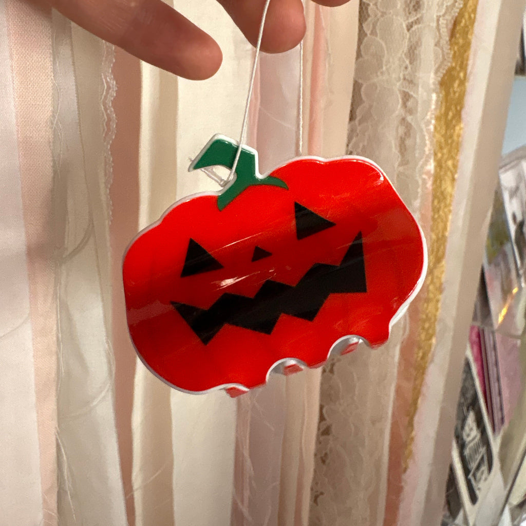 Jack-O-Lantern Hair Claw Clip